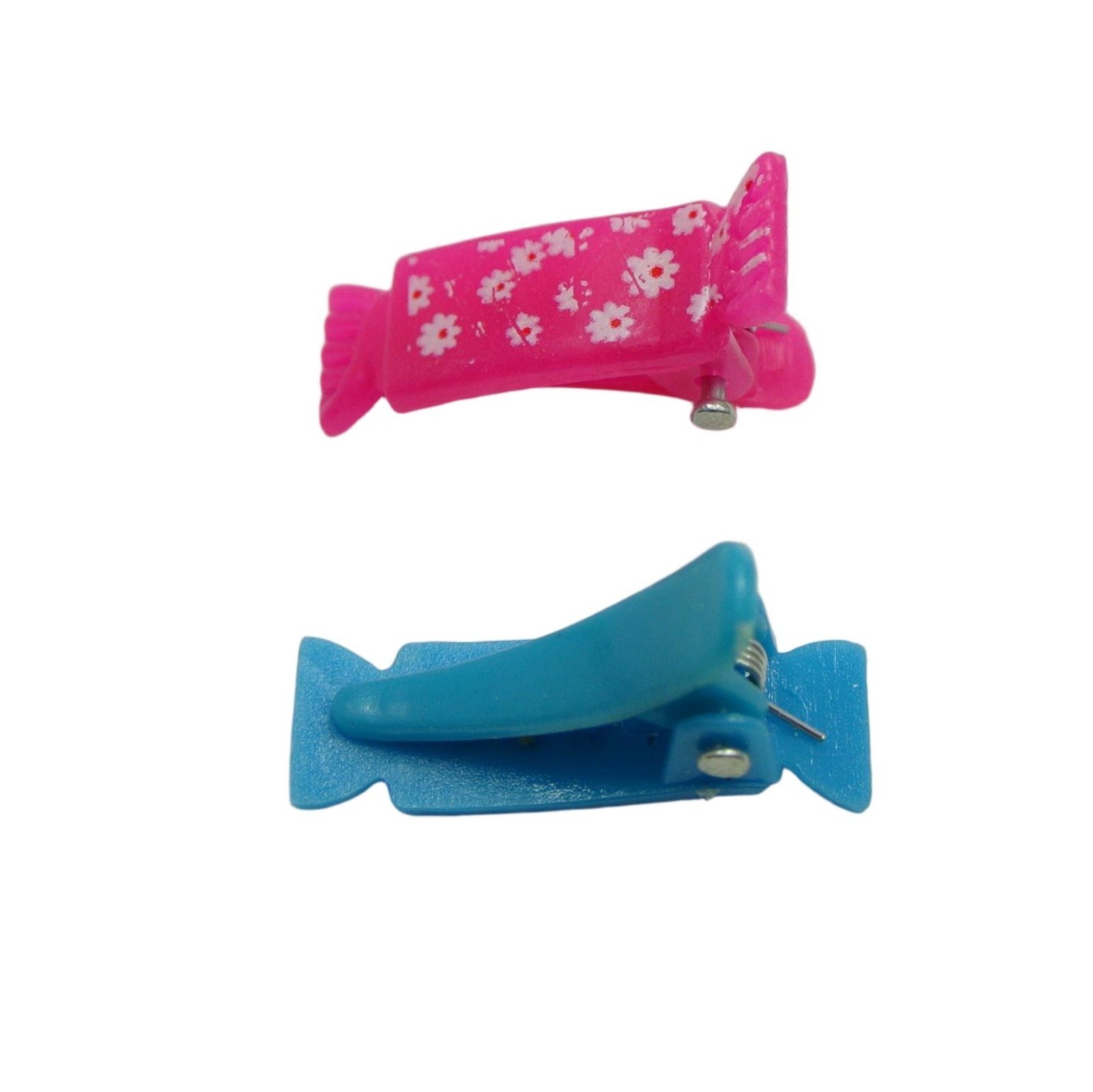 50 pcs Mixed Color Floral Candy Hair Clips – 28mm Mini Alligator Barrettes