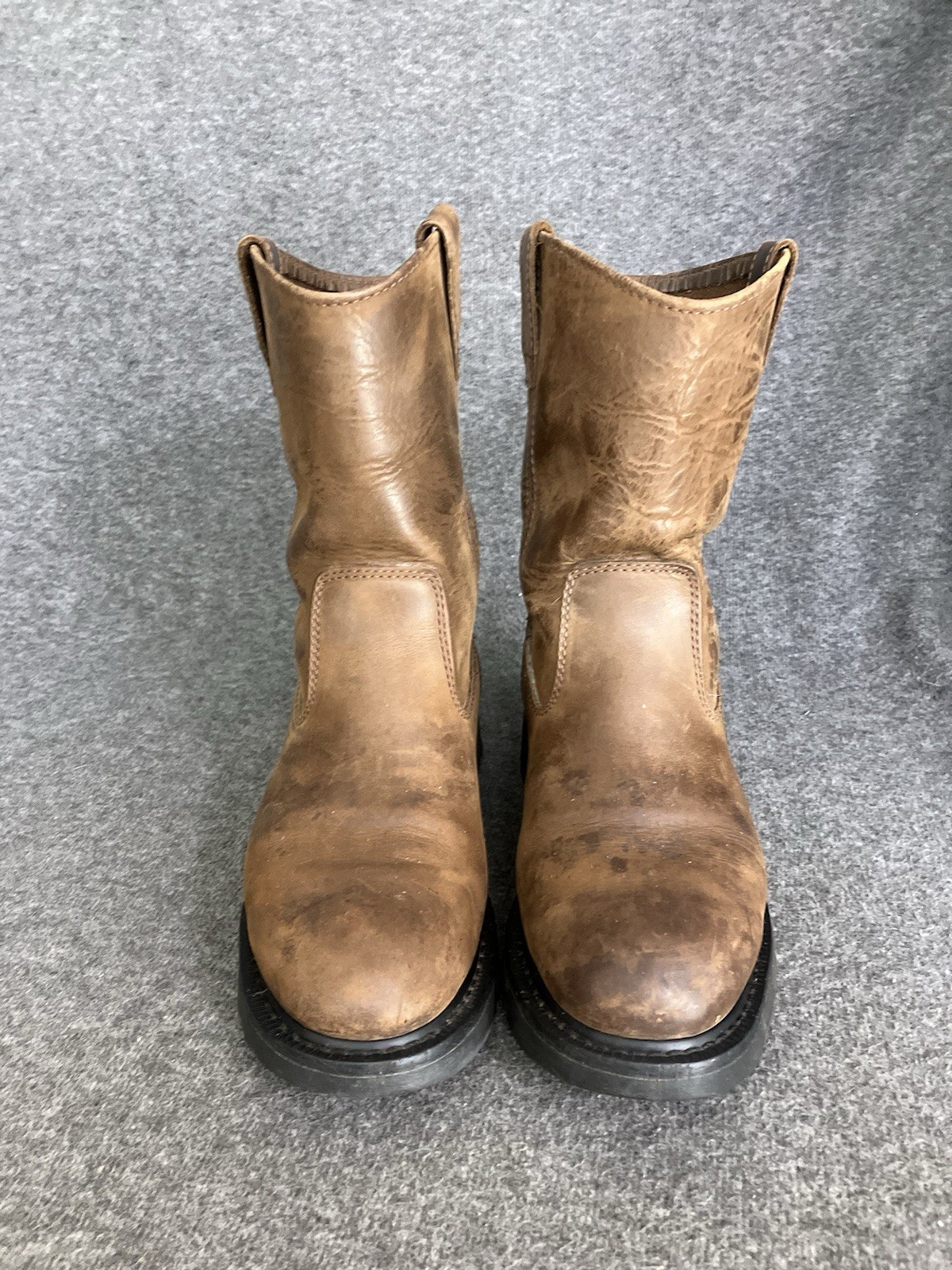 Wolverine Wellington Work Boots Mens 9 EW WIDE 10in Brown Pull On Western W04727