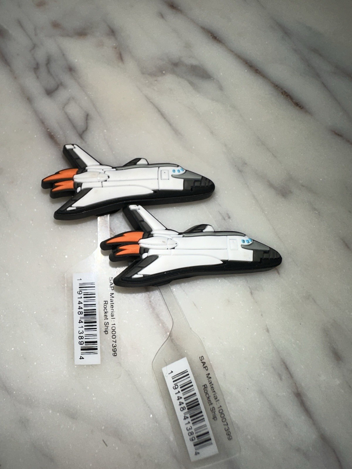 2x RARE rocket ship • authentic original jibbitz • crocs shoe charms