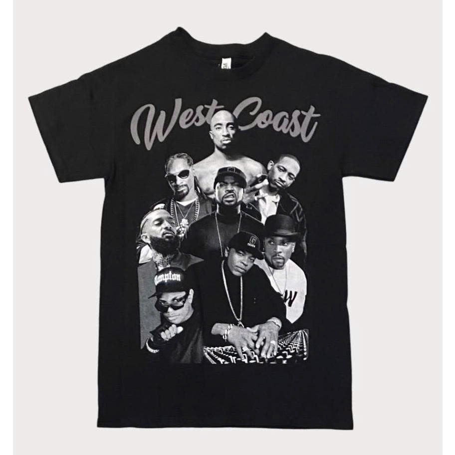 Youth + Adult West Coast Kings Shirt, Legends Hip Hop Graphic T-Shirts, Westside