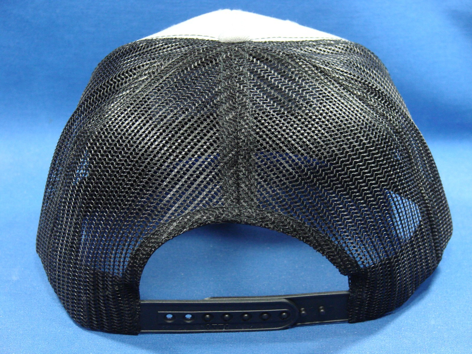 White Farm Equipment Tractor Hat – Heather Grey W/ Black Mesh Snapback – Trucker