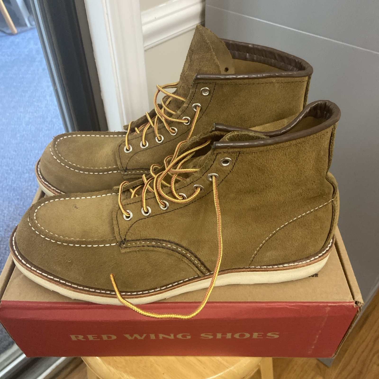 Red Wing Heritage Moc Toe Mens Boots 8881 Olive 12D Factory Seconds EUC