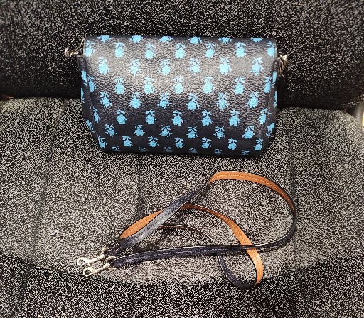Coach Ruby Badlands Floral Mini Leather Crossbody 9″ Midnight Blue w/COA – MINT!