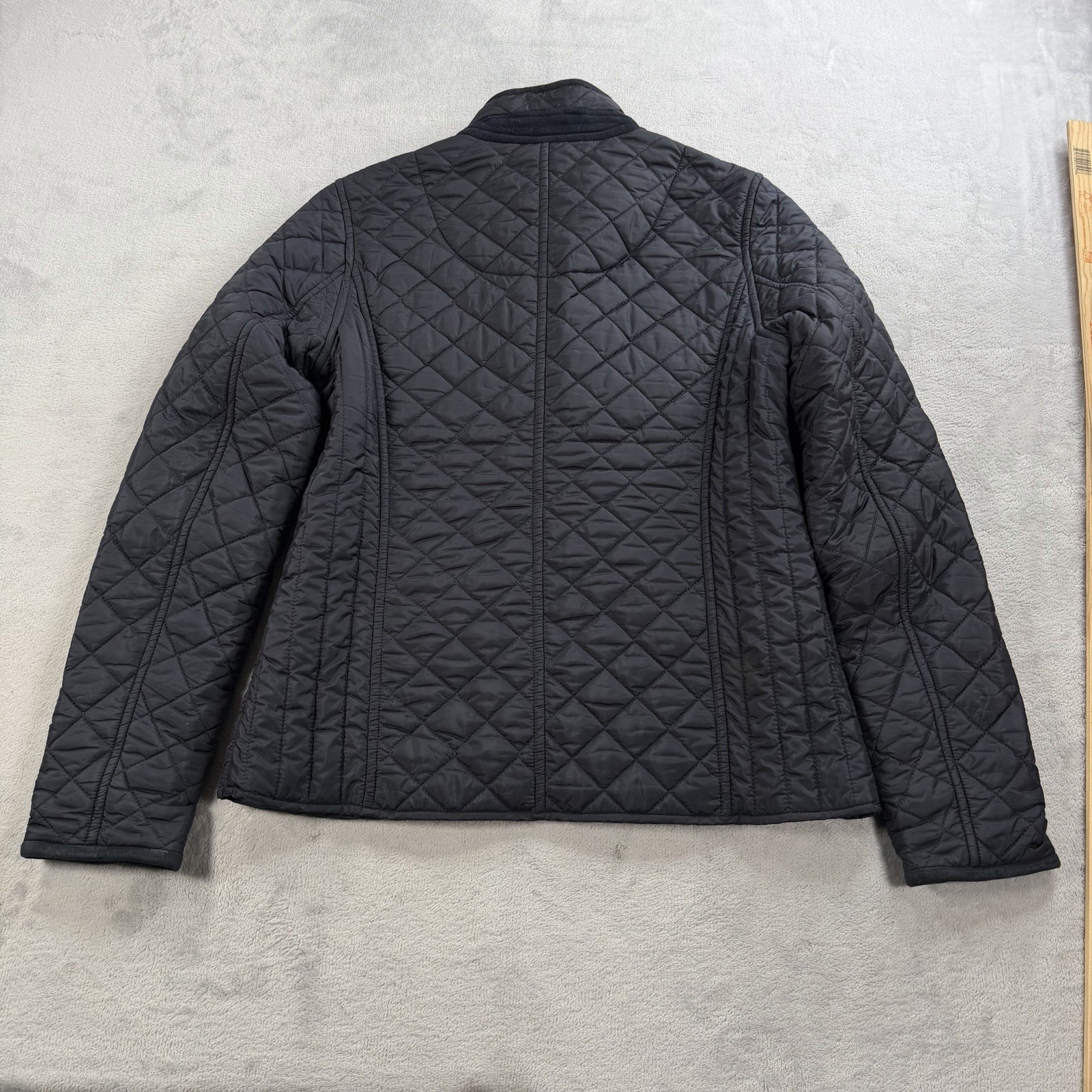 Kingsland Equestrian Black Blue Quilted Equestrian Jacket Womens L Button Zip
