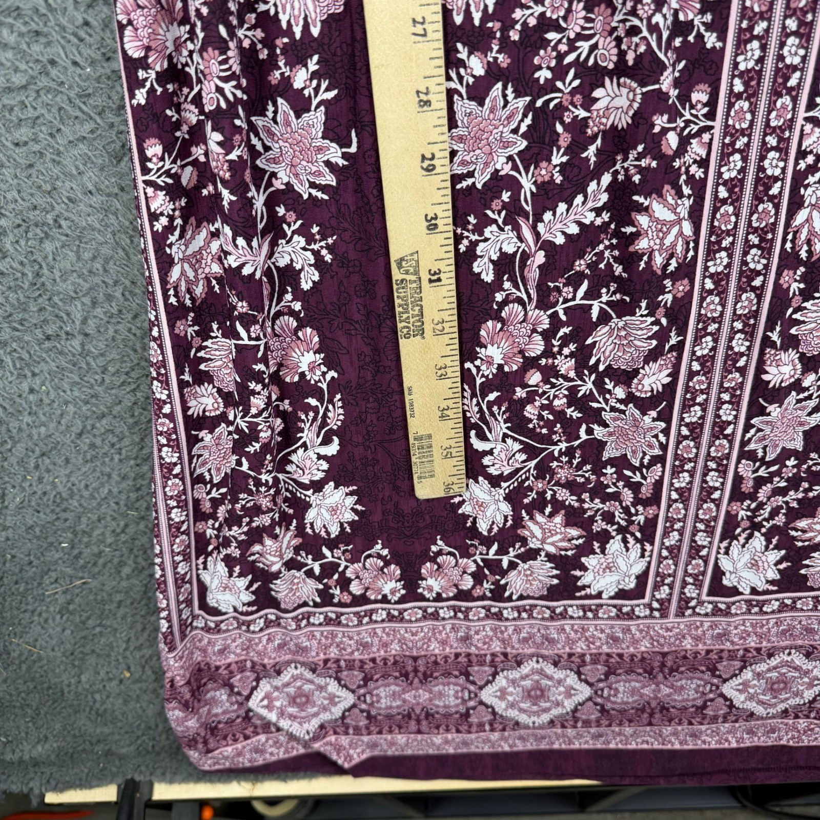 Vanity Womens Purple Floral Paisley Crochet Halter Maxi Dress Size M Boho Summer