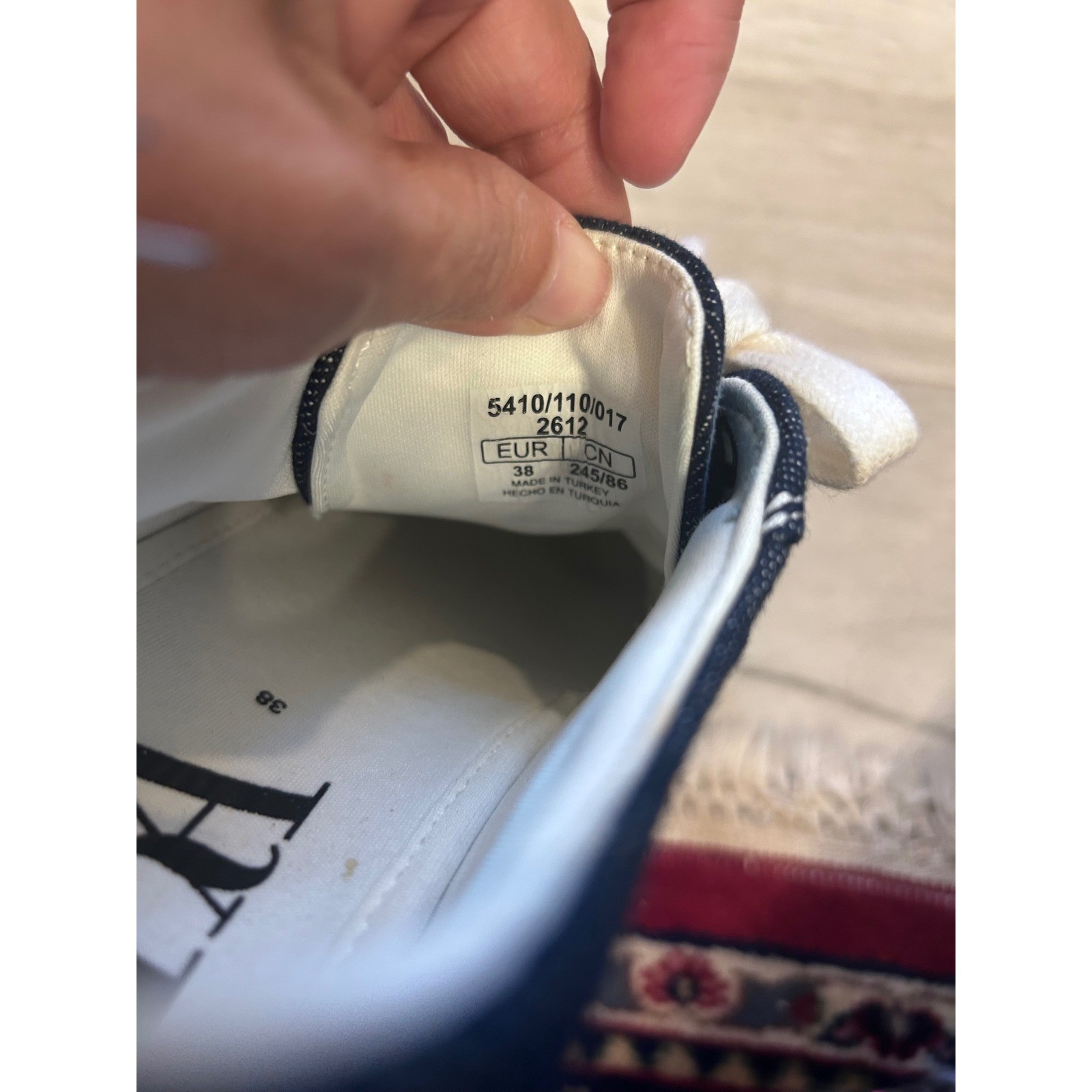 Zara Denim Fabric Platform Sneakers SZ 38 (7.5 US)