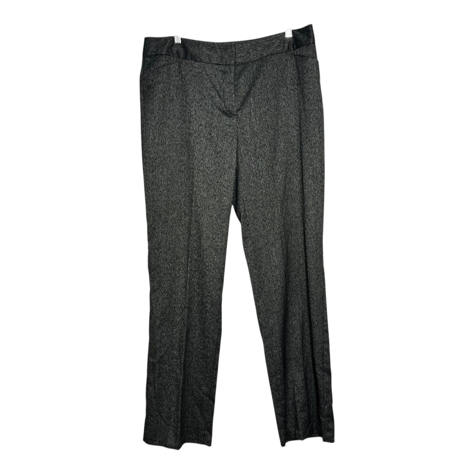 Rafaella Studio Curvy Pants Women Size 12 Black Grey Heathered Flat Front