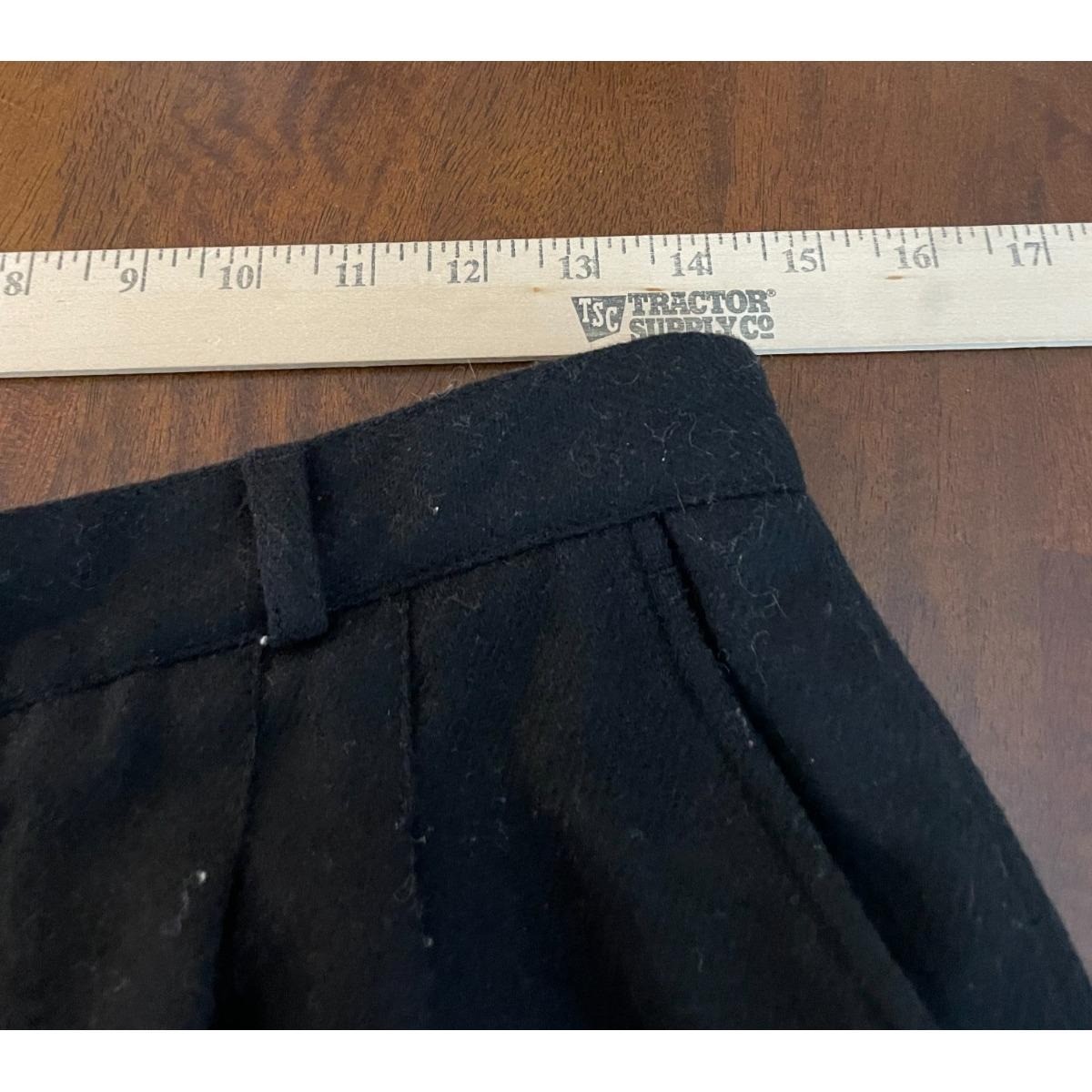 Wimbledon by Hartwell 14 Pleated Wool Blend Trousers Black High Rise Vintage