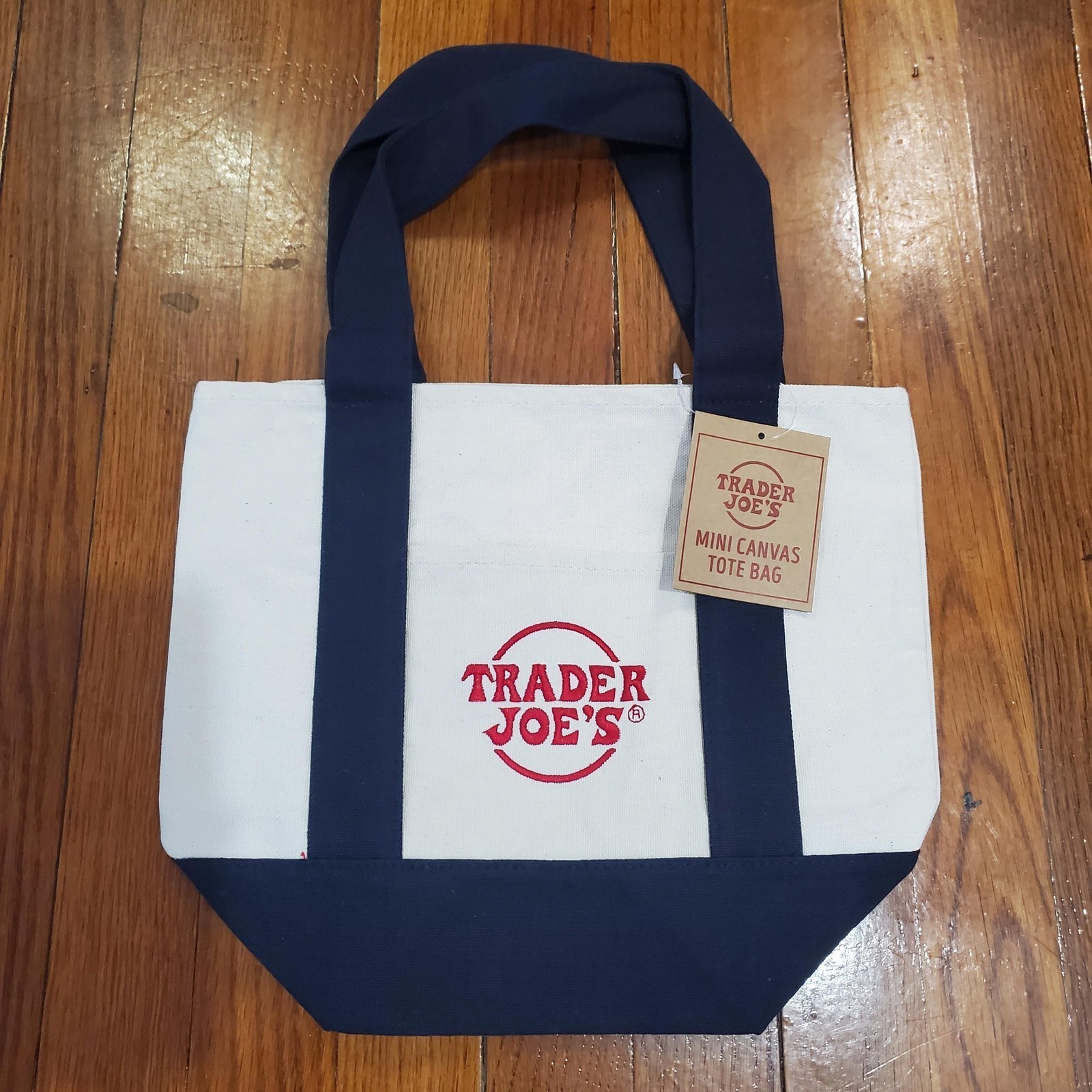 Trader Joe’s Canvas Tote Shopping Bag – MINI CLASSIC NAVY BLUE – NEW with TAGS