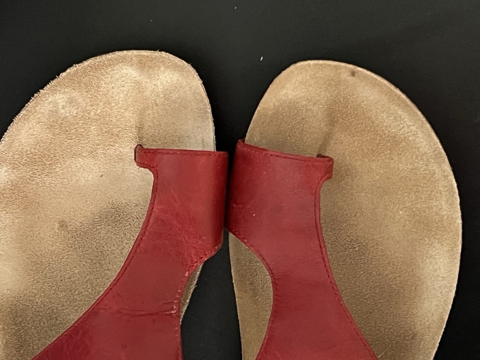 Dansko Reece Toe Loop Sandals Cinnabar Red Leather EU 40 US 9.5 / 10 Vietnam