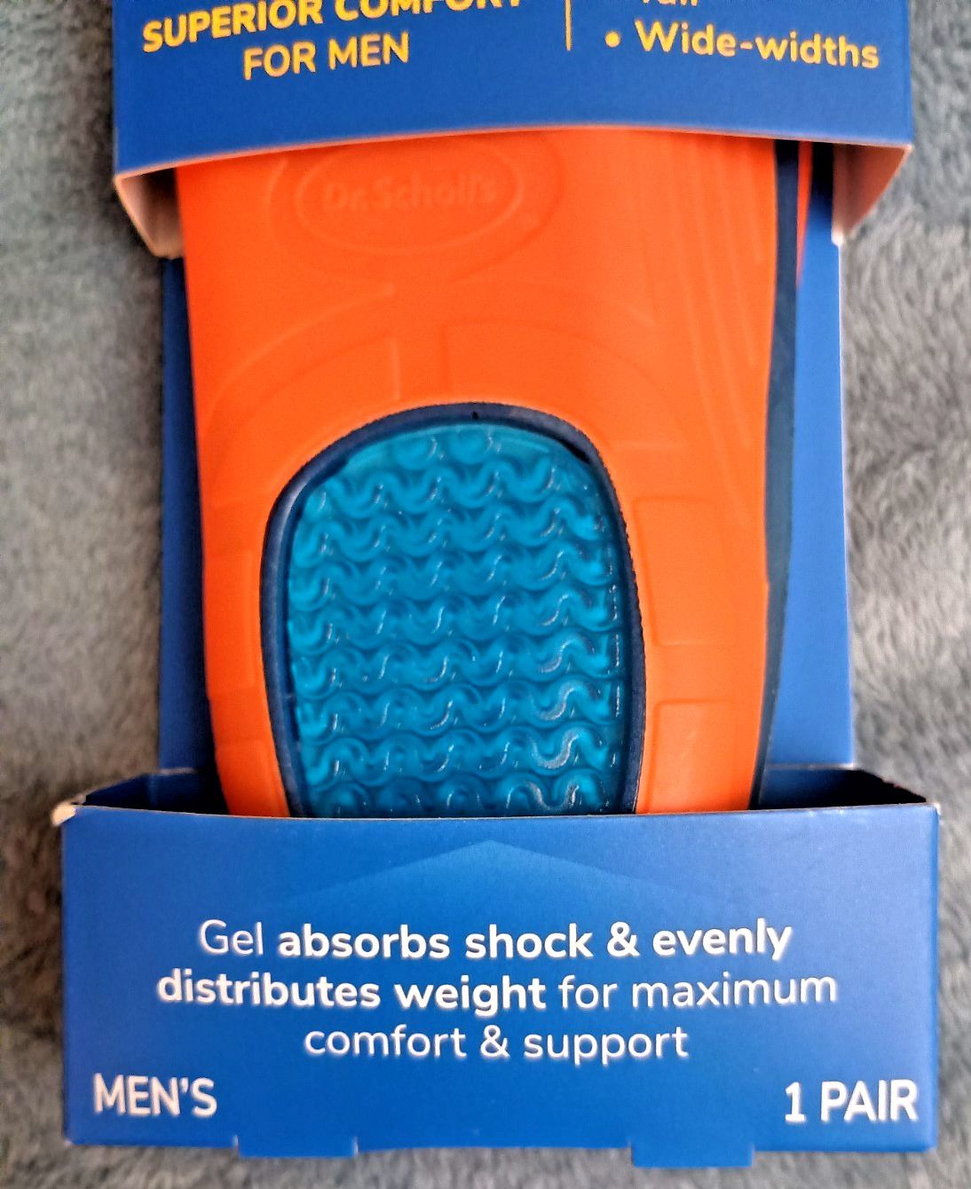 (2) Dr. Scholl’s Extra All Day Comfort Big & Tall Support Insoles Men Size 8-14