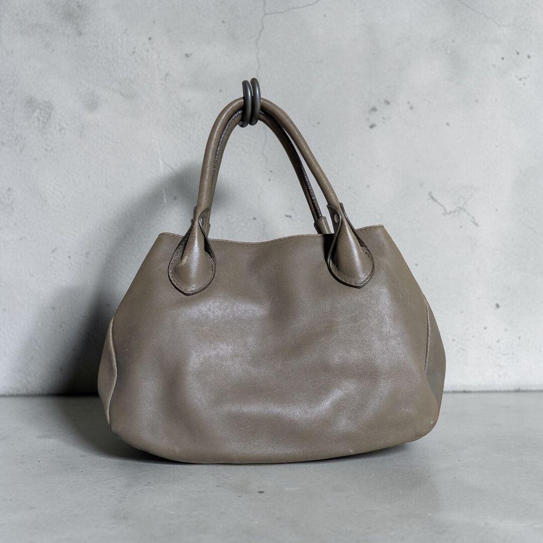 Furla Green Khaki Leather Shoulder Bag Women Double Handle 10.6×8.3×5.1 in