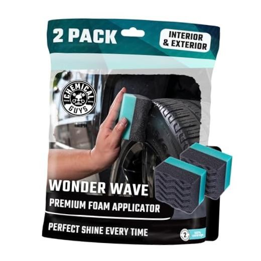 Wonder Wave Durafoam Tire Shine Applicator Pads – Foam Pads for Pack of 2