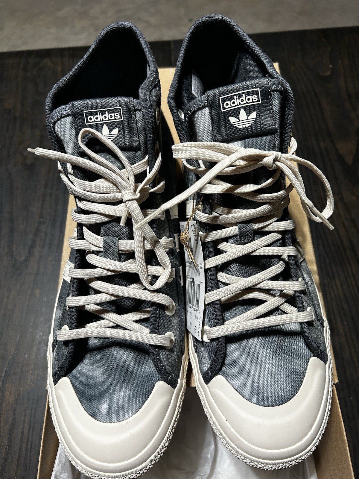 adidas Nizza Hi RF Men’s High Top Bleached Grey Wonder White GX4586 2022 Size 12