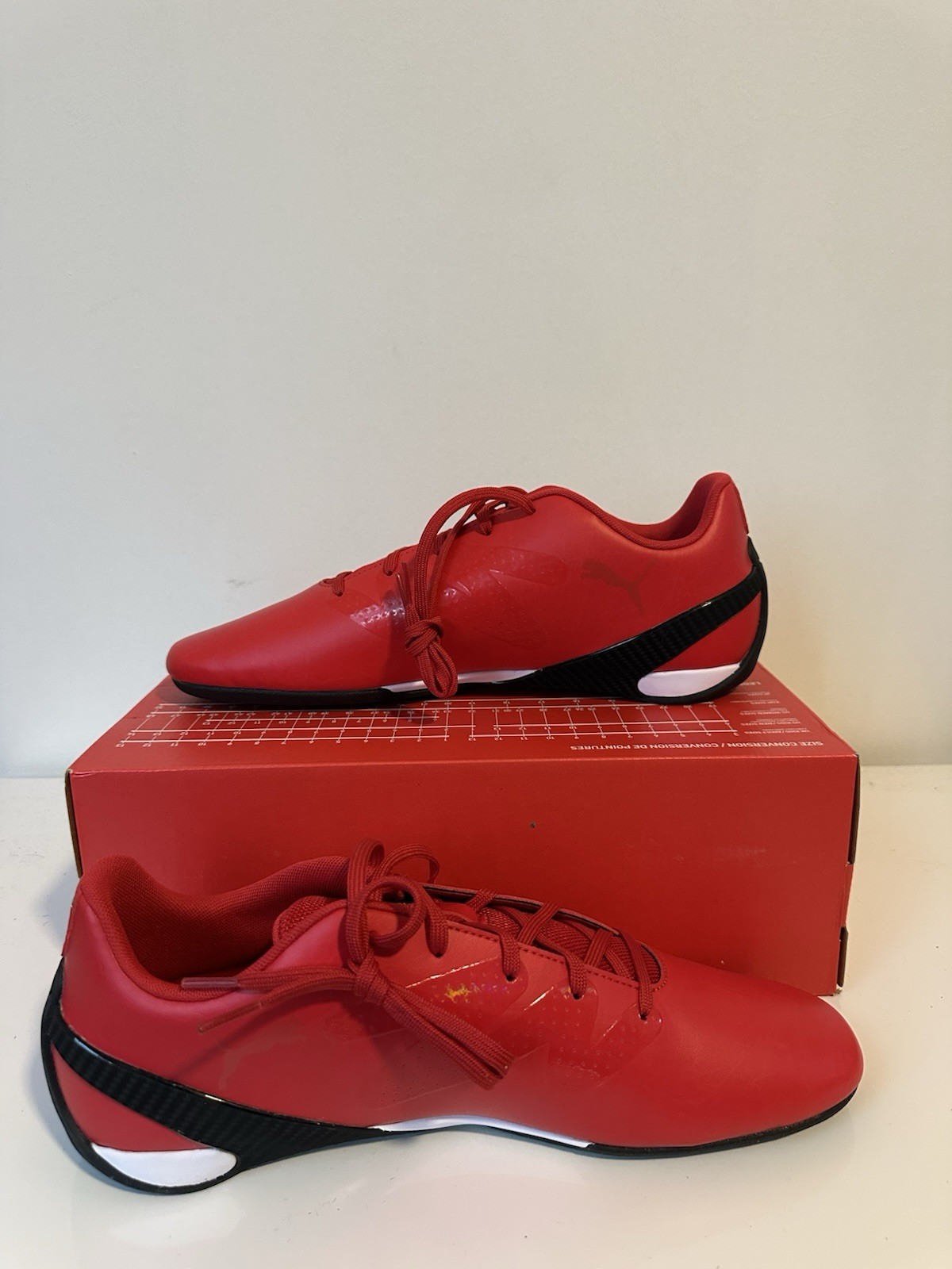 Size 13 PUMA Ferrari Carbon Cat Rosso Corsa/Red Mens Driving Shoes 307546 06