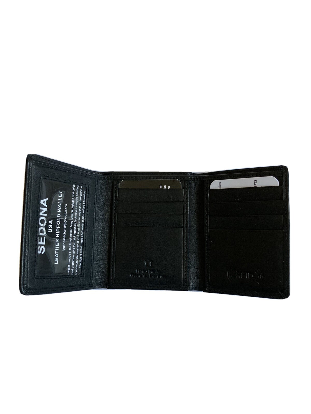 SEDONA-Minimalist RFID Trifold Leather Wallet/8 Credit Card Slots