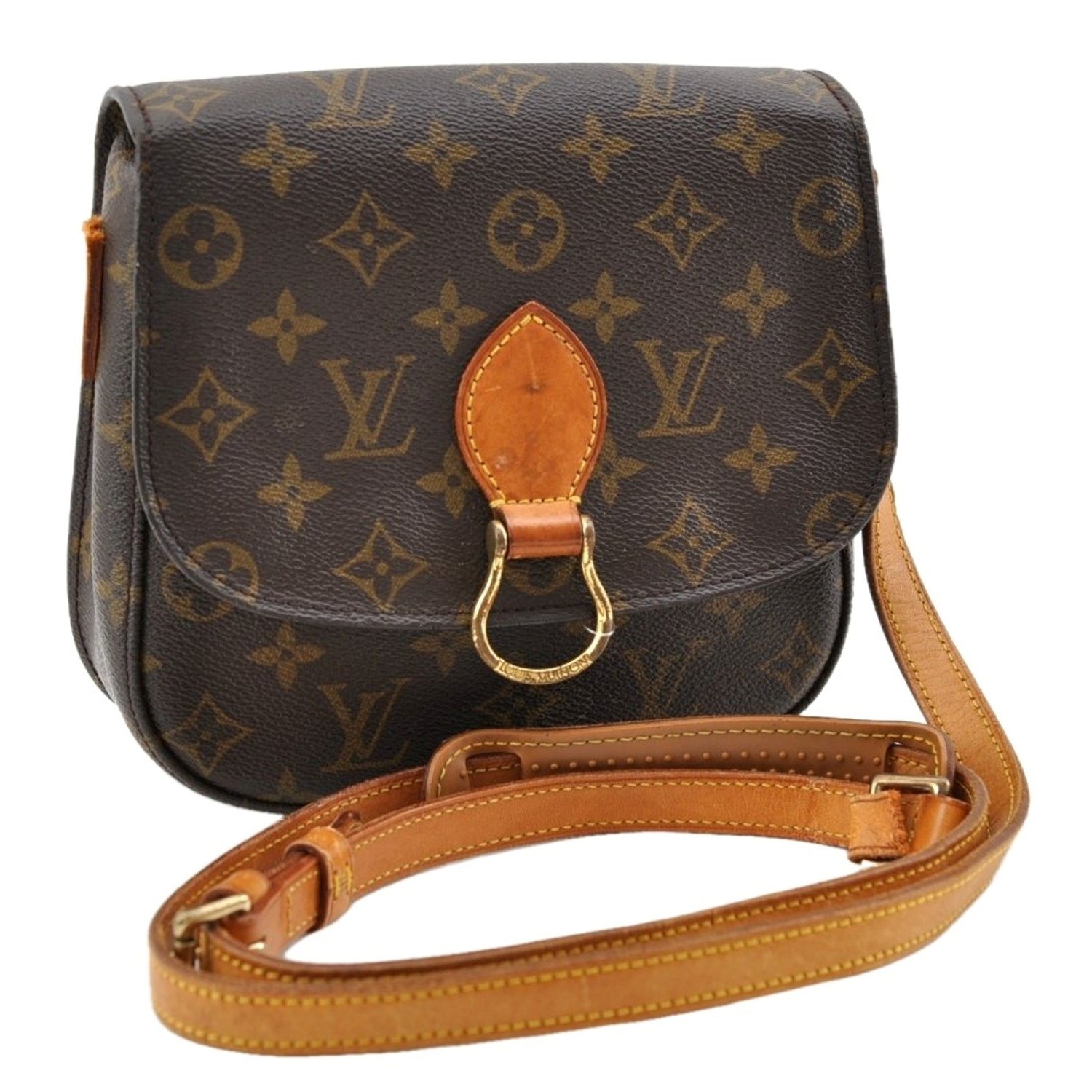 Authentic Louis Vuitton Monogram Saint Cloud MM M51243 Shoulder Cross Bag AC015