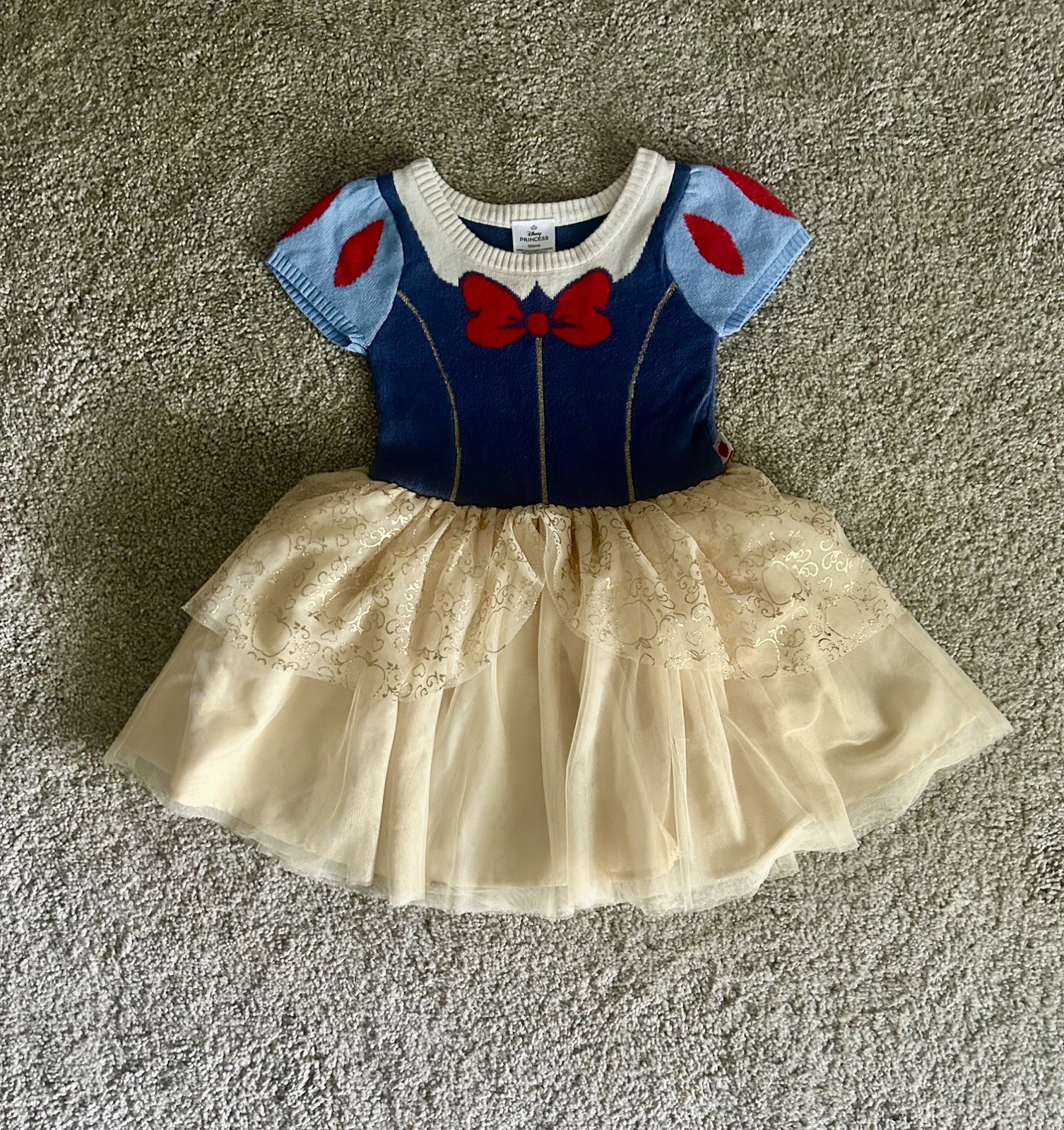 Disney Princess Snow White Costume Knit Sweater Top Tutu Skirt Dress 5T