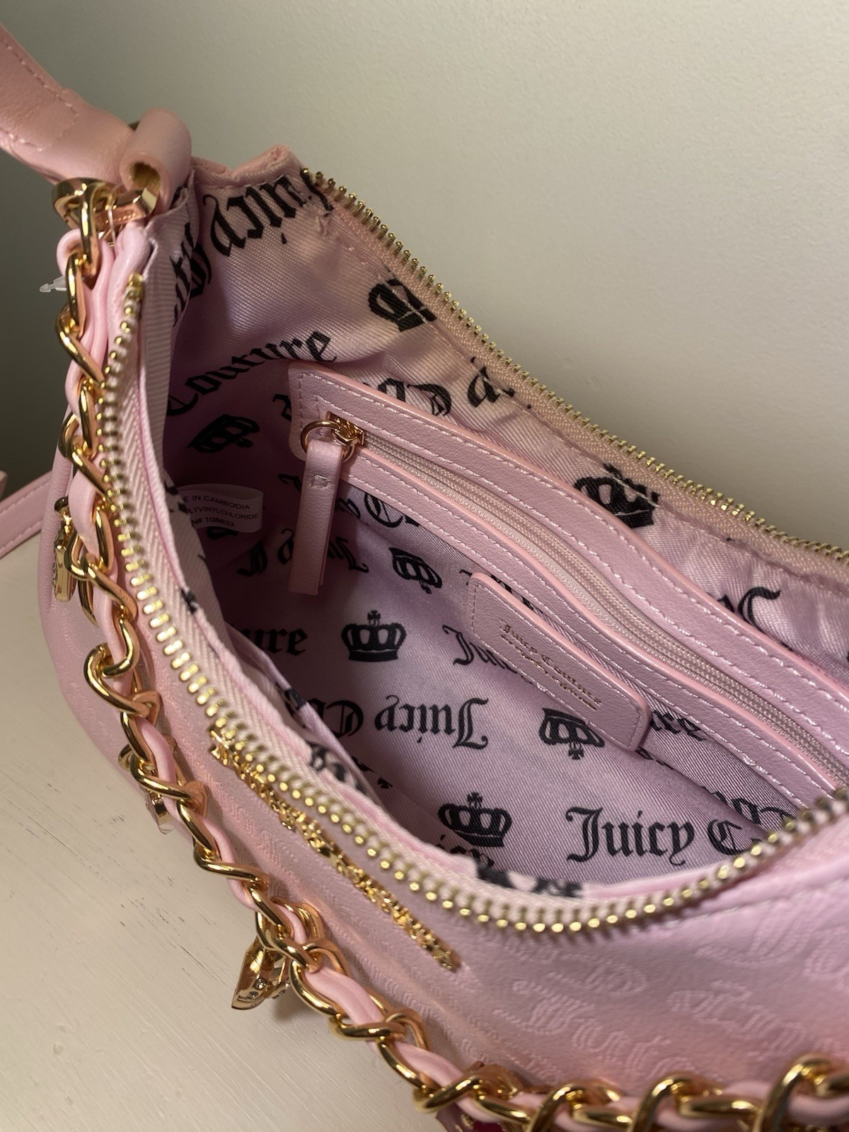 Juicy Couture Princess Charming Shoulder Bag In Light Pink