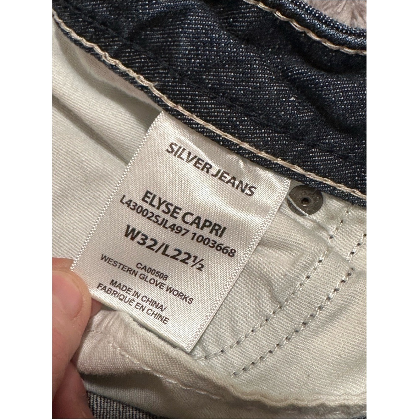 Silver Elysie CaprisSize 32x 22.5