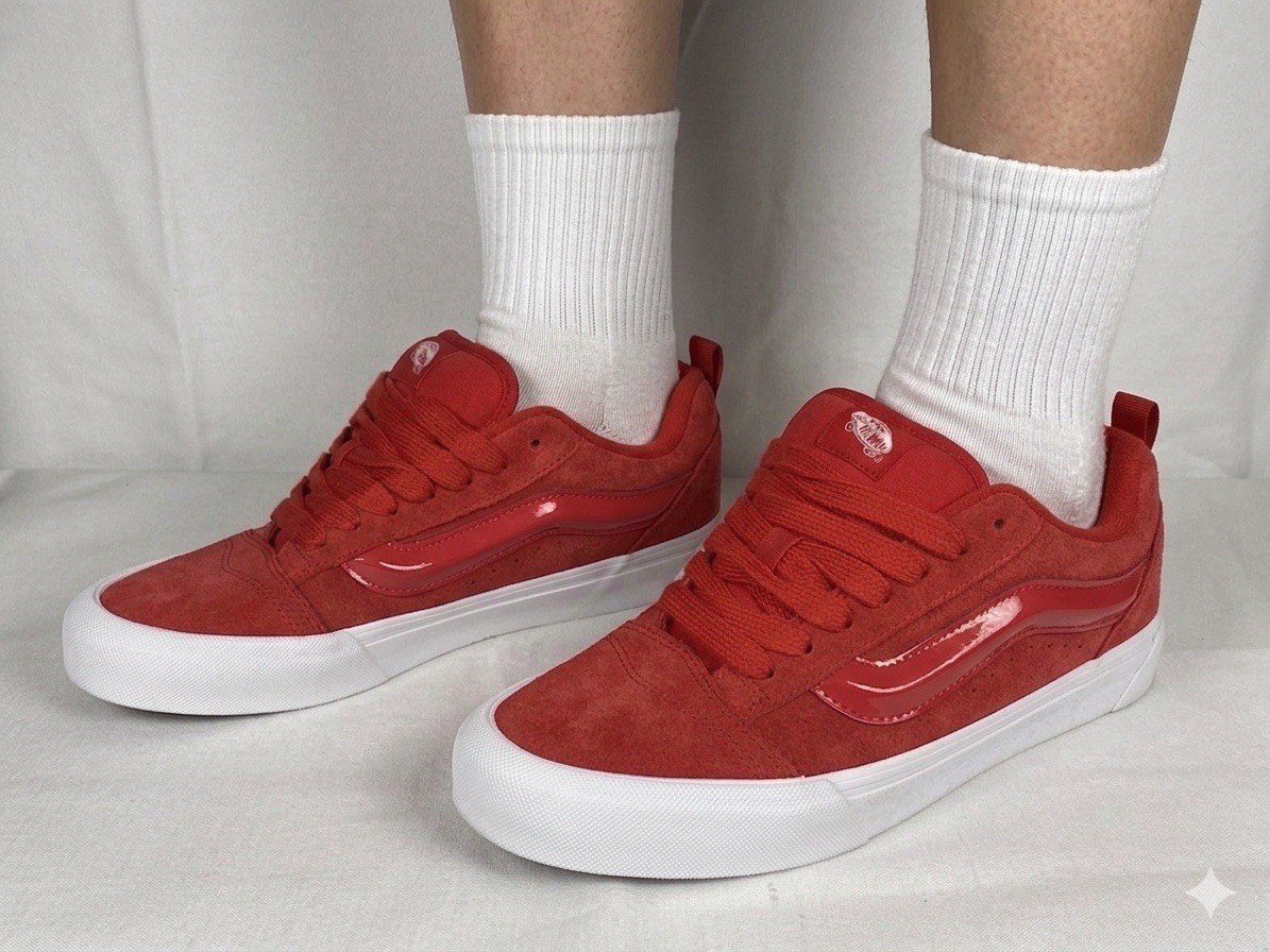 Vans Knu-Skool Suede Patent – Racing Red Men’s Size 11.0