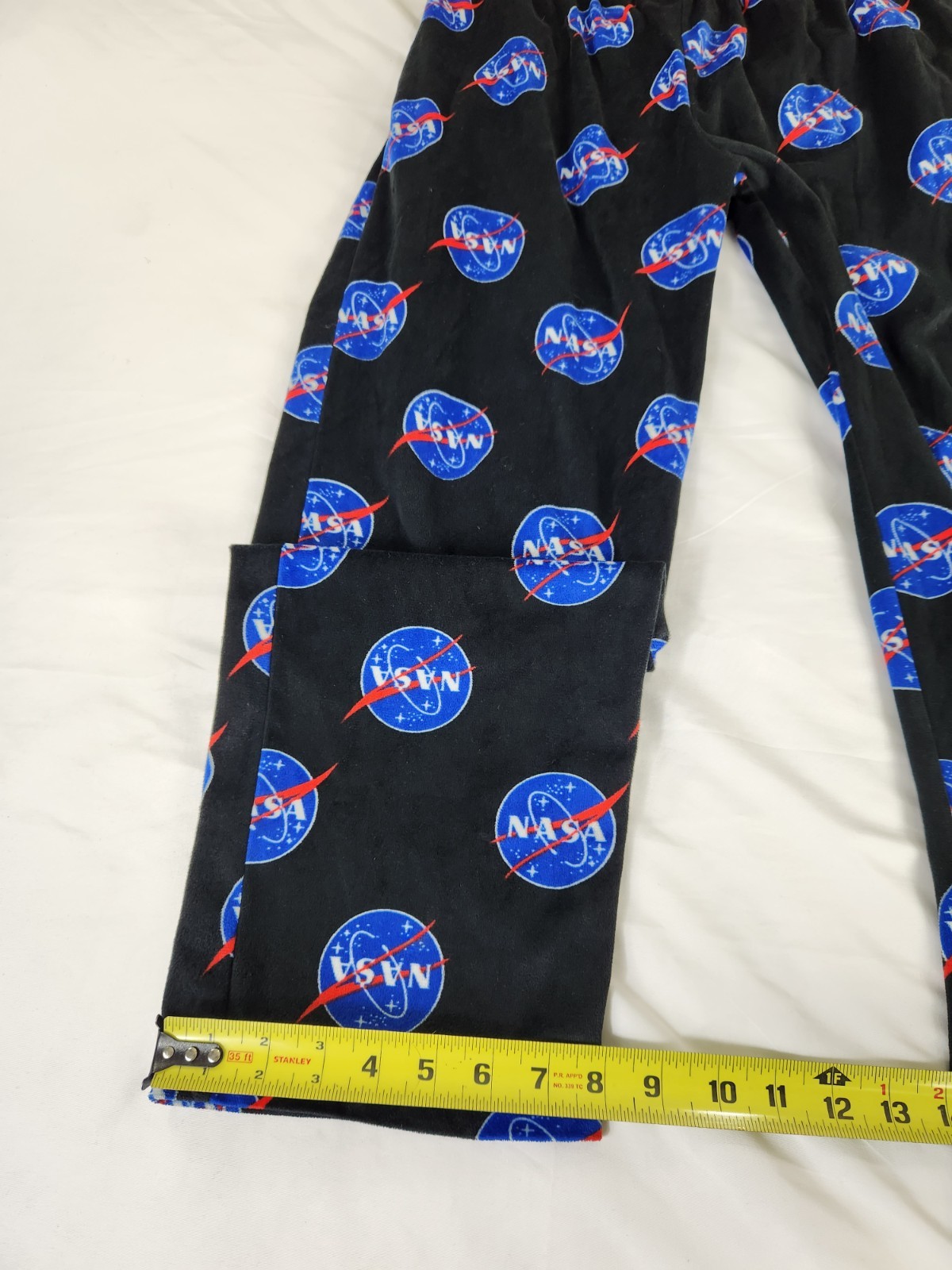 ADTN Pants M Men’s Black NASA Logo Fleece Pajama Lounge Pants