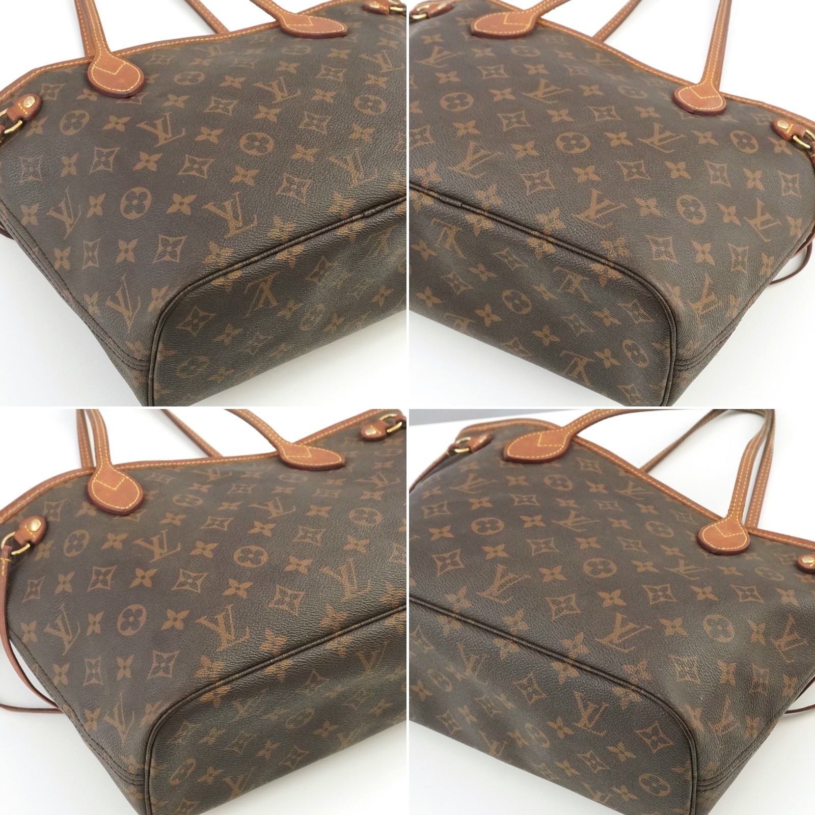 LOUIS VUITTON LV Monogram Neverfull PM M40155 Tote Bag Brown VI2130 Auth #56747A