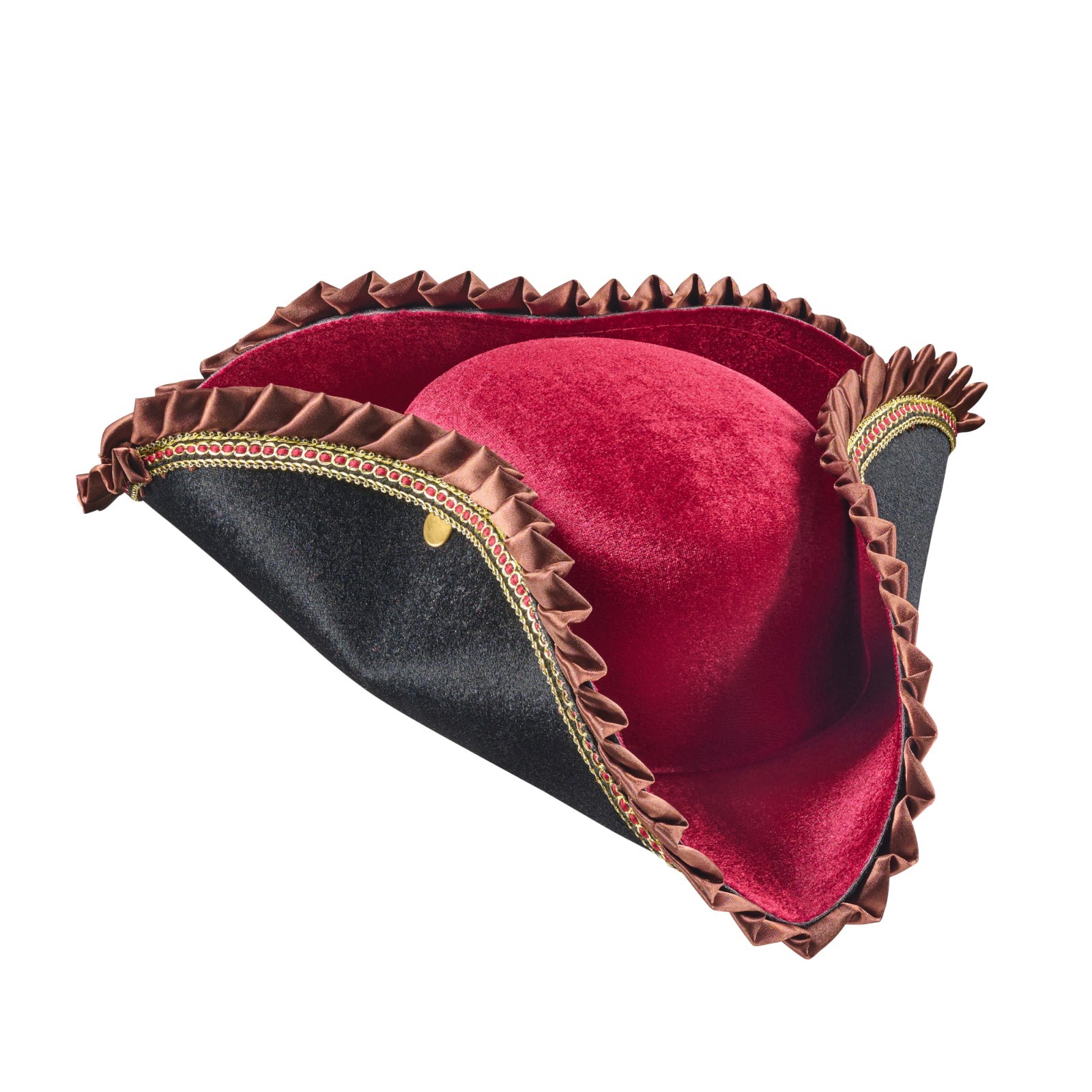 Dress Up America Burgundy Tricorne Hat – Pirate Costume Hat, Adults, One Size