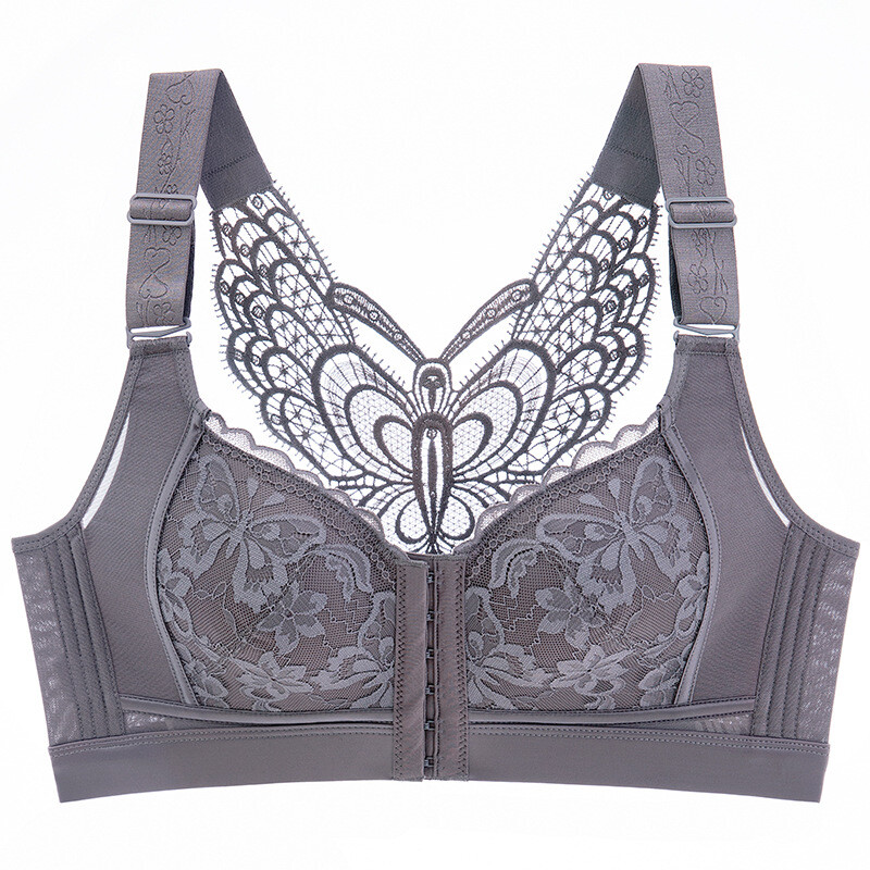 Women Bras Full coverage Front closure Butterfly thin Plus size Underwear 20631