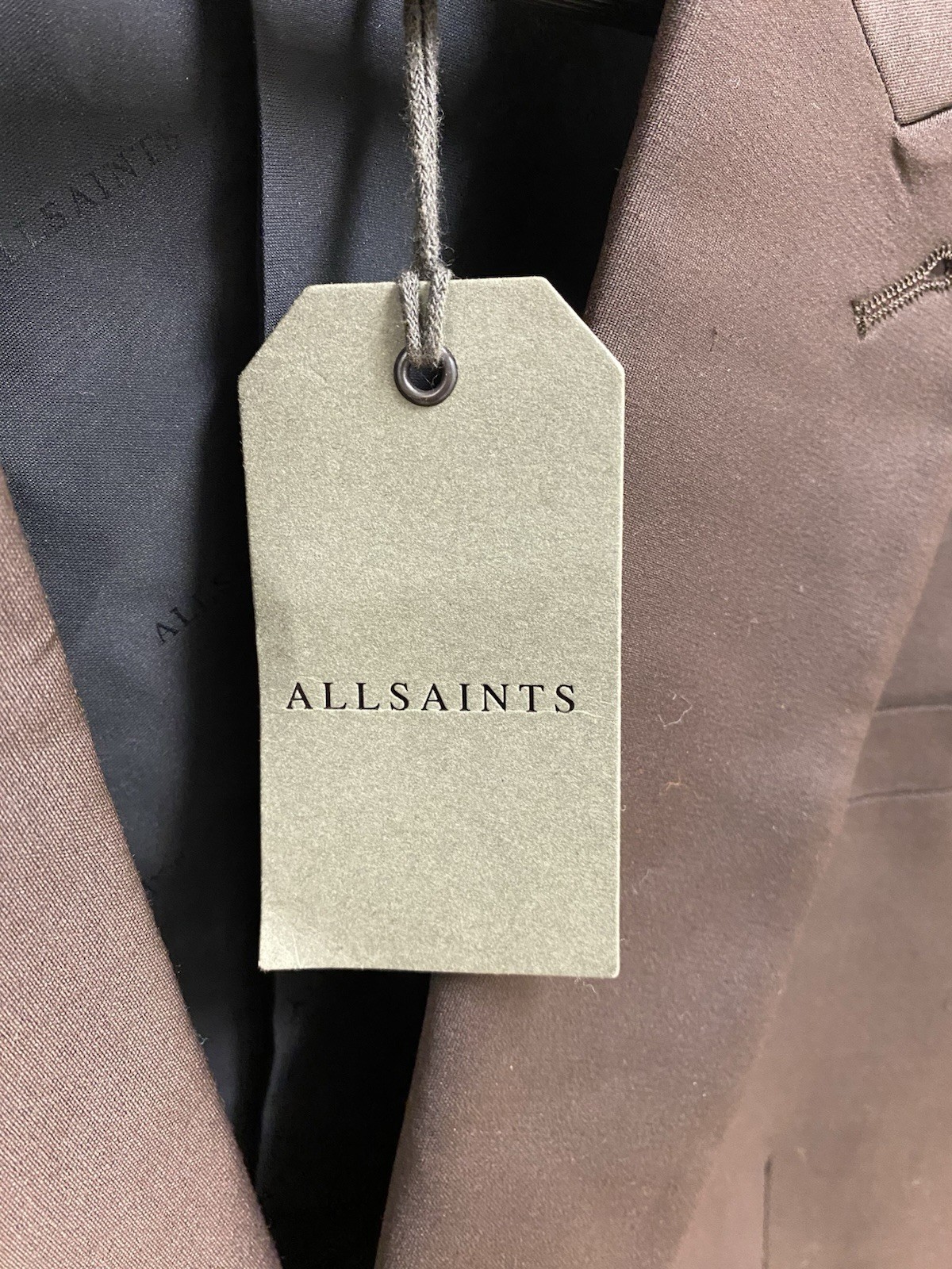 ALLSAINTS Men’s Wool Bland Cina Blazer Brown sz 40r