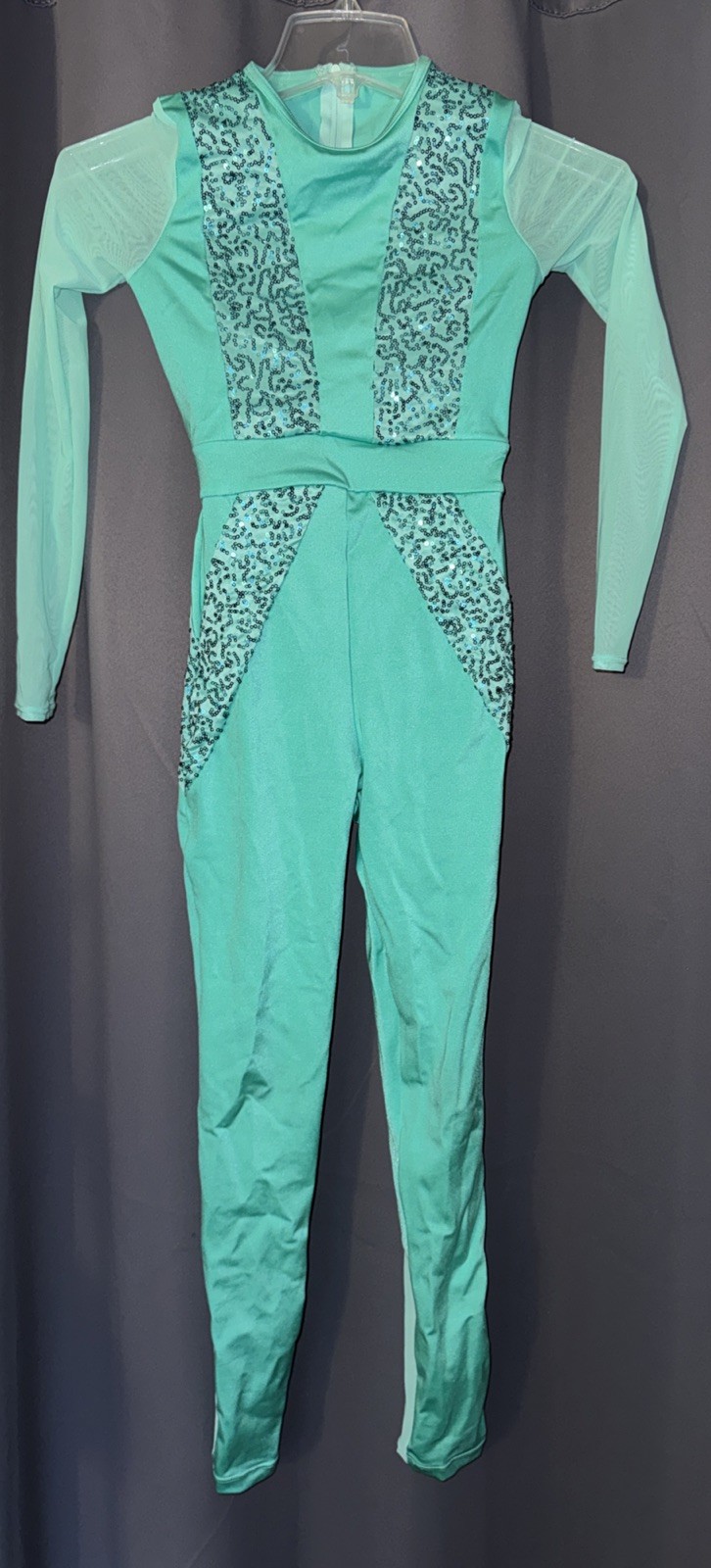 Weissman Battle Of The Man Spearmint Green Jumpsuit Costume MC Child Medium