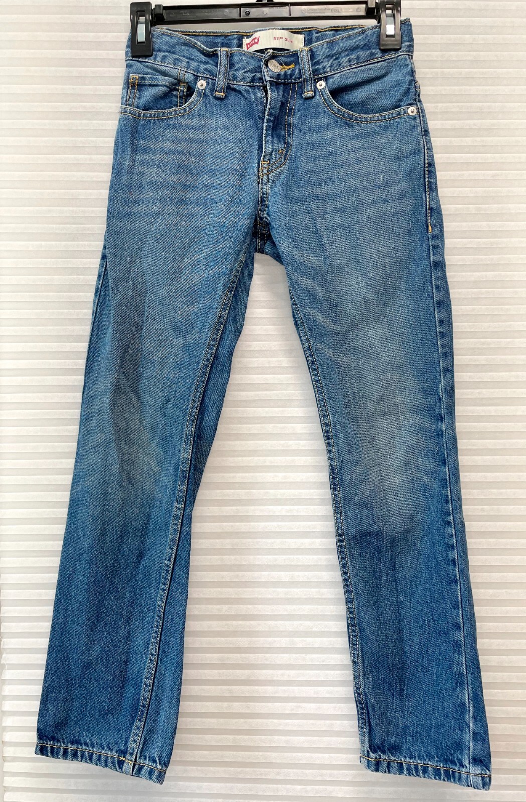 Levi’s Boys 511 Slim Straight Leg Jeans Medium Wash Size 8 Reg 24W x 25L