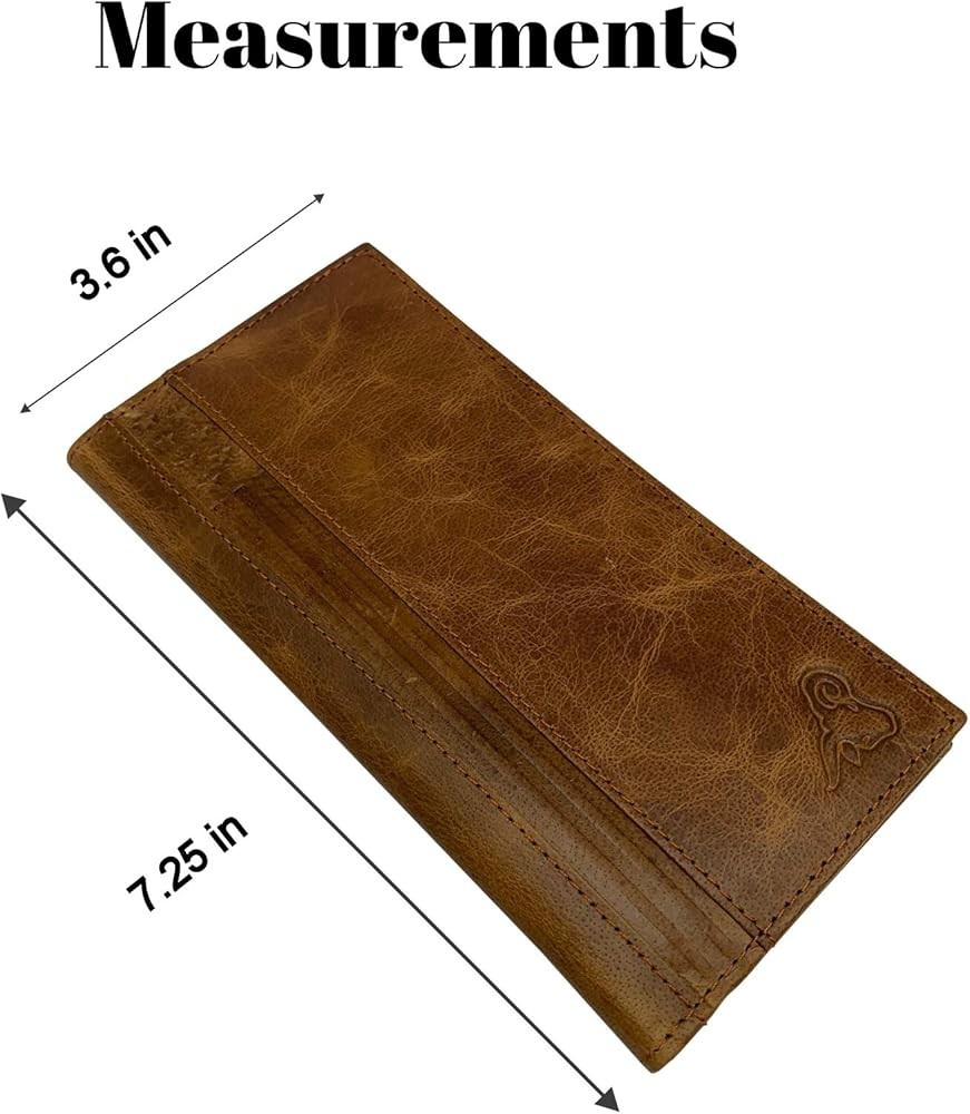 Cavelio Genuine Leather Checkbook Cover Wallet For Men & Women RFID Blocking