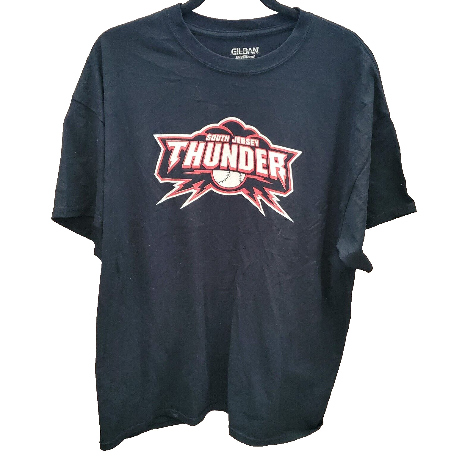 South Jersey Thunder 18U Baseball Shirt Size XL Black Short Sleeve Gildan