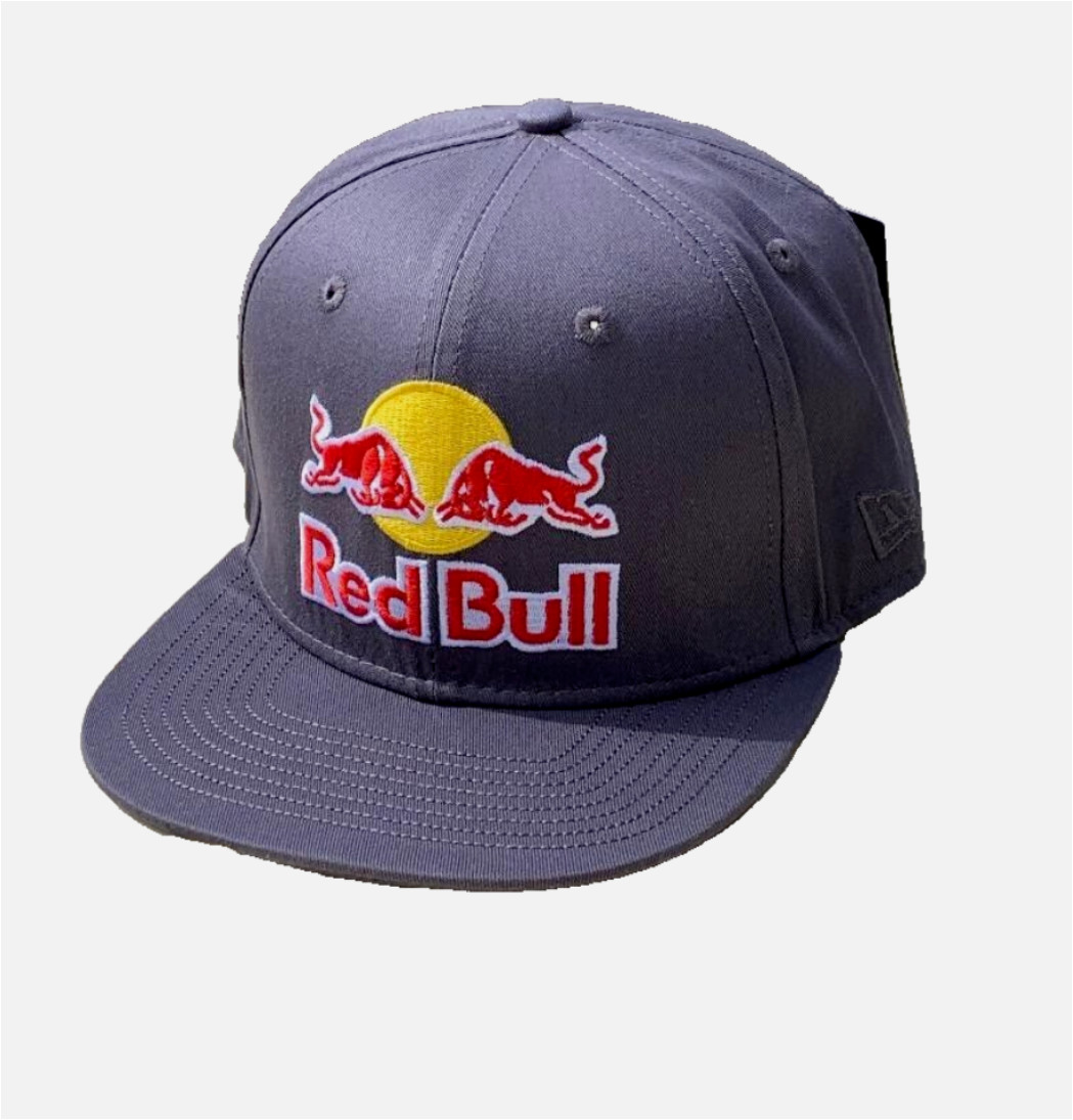 Slate Gray Flat Brim Cap w/ 3 logos. Snapback. BMX. MotorBike. MotoGP. Extreme.