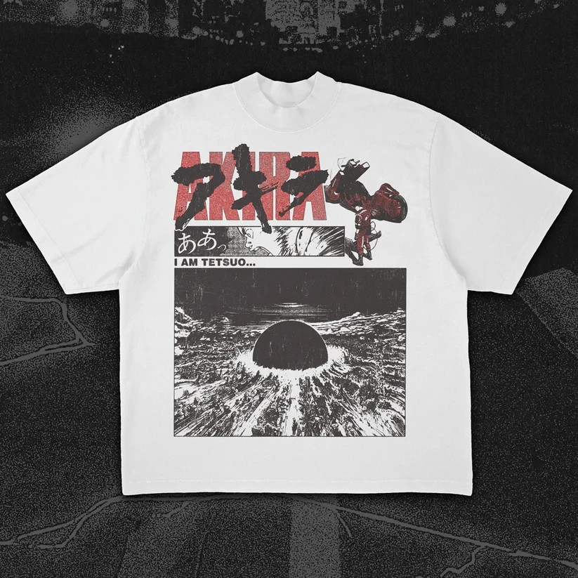 Monarch Wear Akira T-Shirt Tetsuo Katsuhiro Otomo Anime Cyberpunk Black