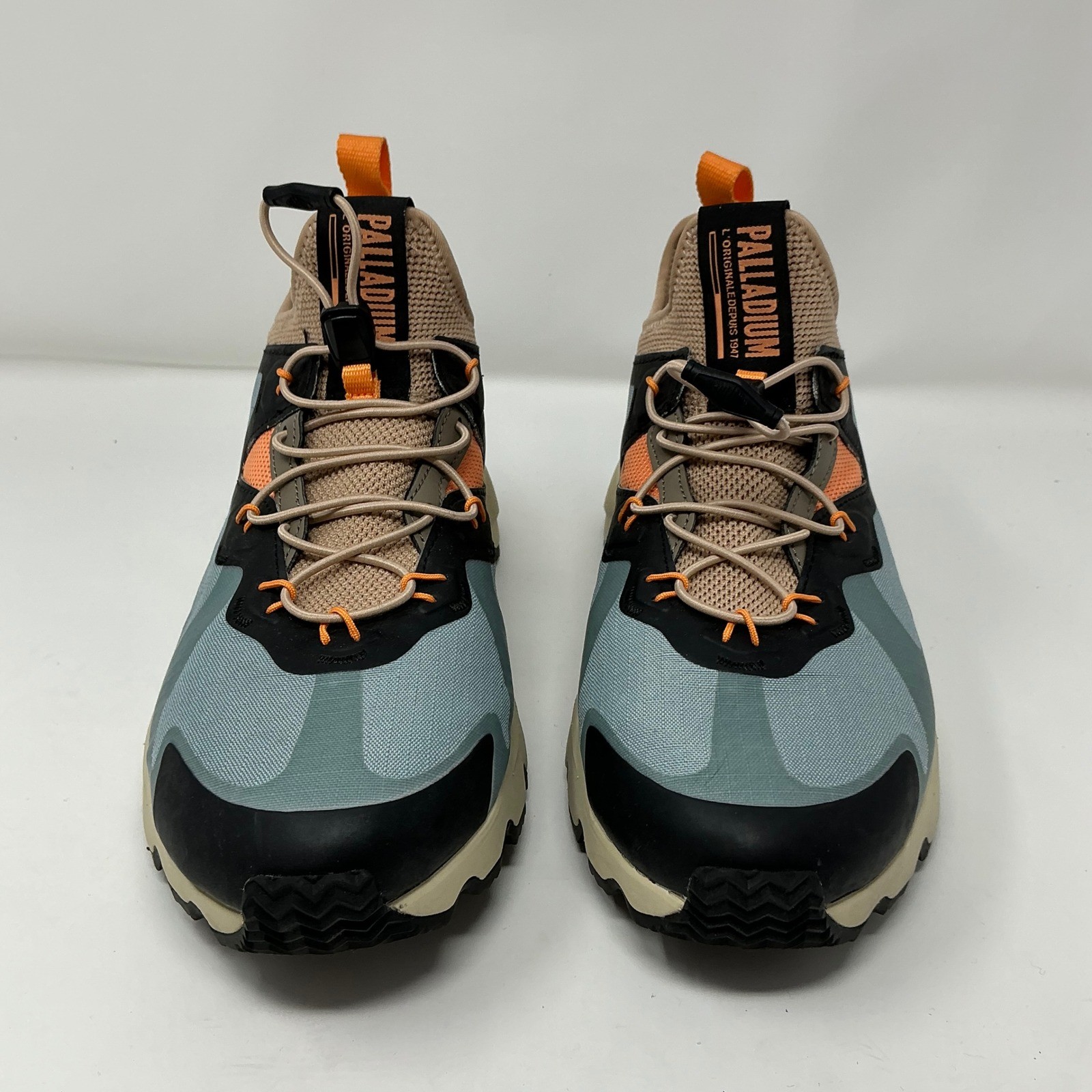 Palladium Troop Runner Dusty Blue Orange Mens 8 Womens 9.5 Sneaker EUC