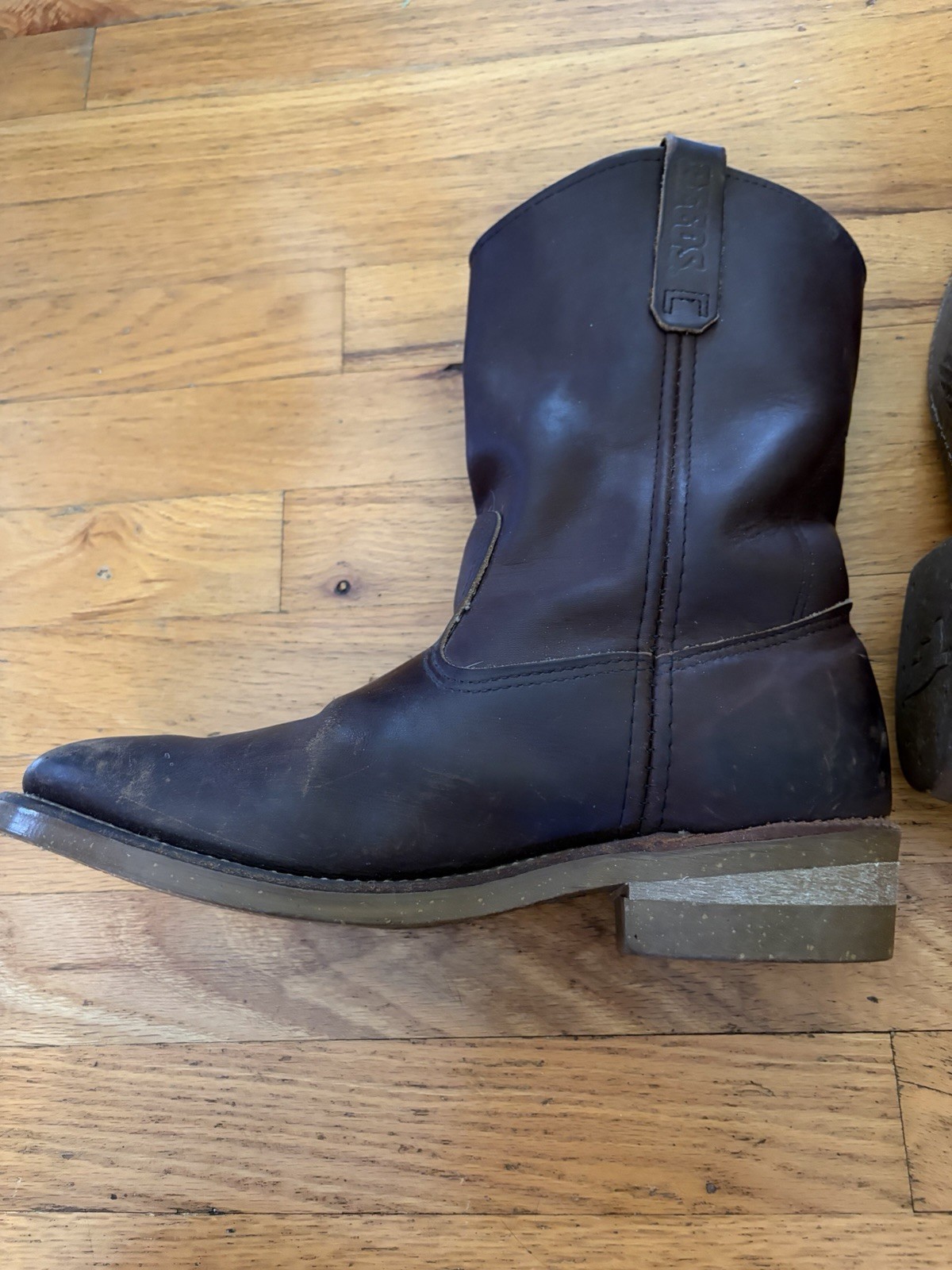 Red Wing Pecos 1155 Pull On Work Boots Brown Leather Made In USA Men’s Size 9D
