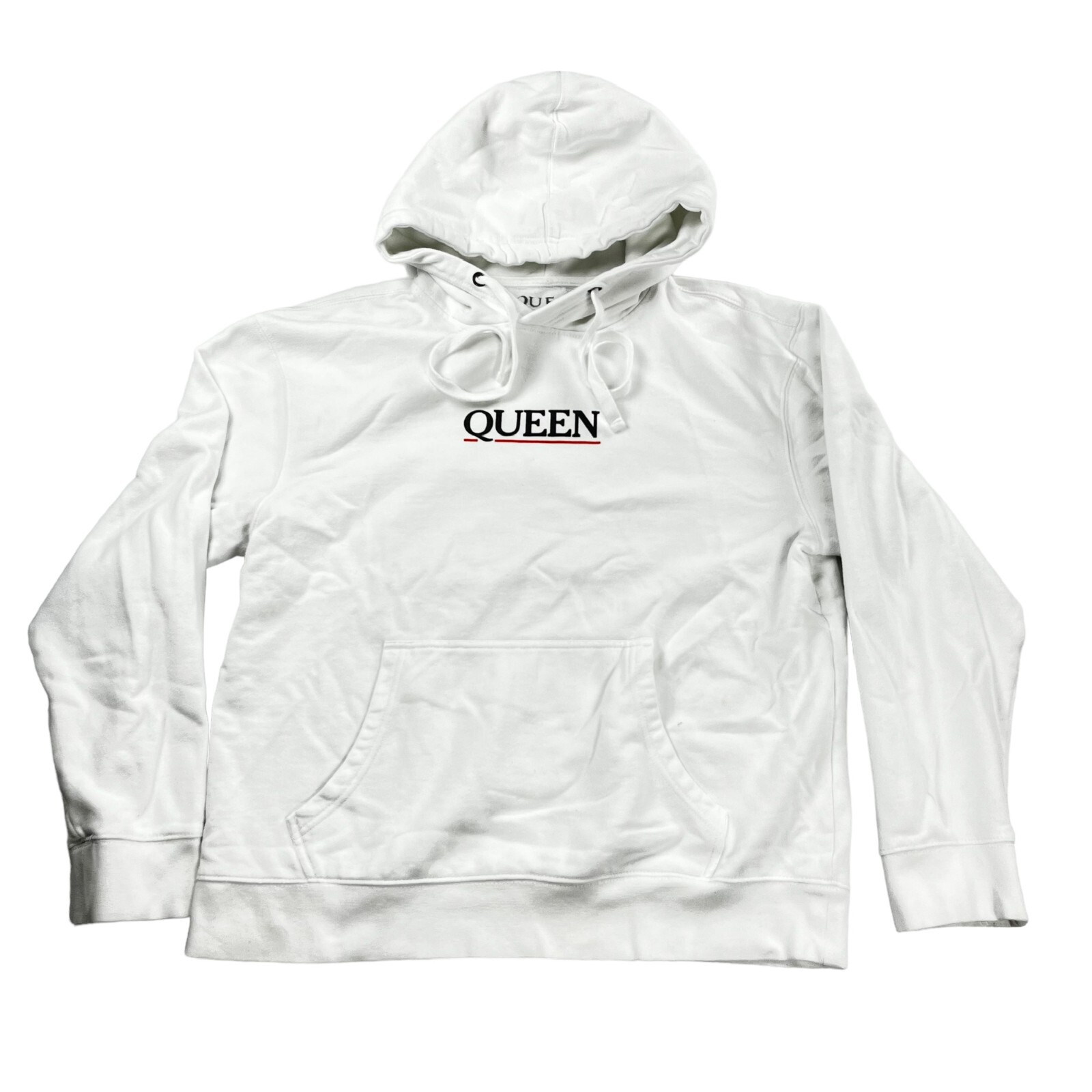 Queen Official Merch Unisex Hoodie Sweatshirt White • Medium