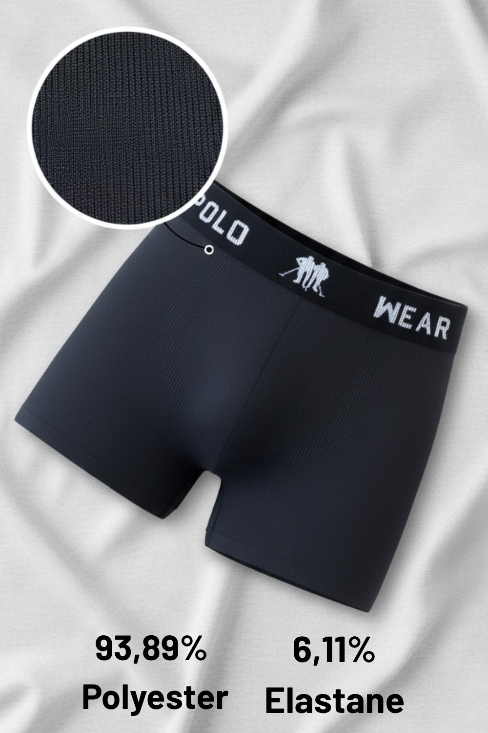Polo Wear Men’s Seamless Boxer Briefs, 3-Pack, Comfortable Elastic Waistband