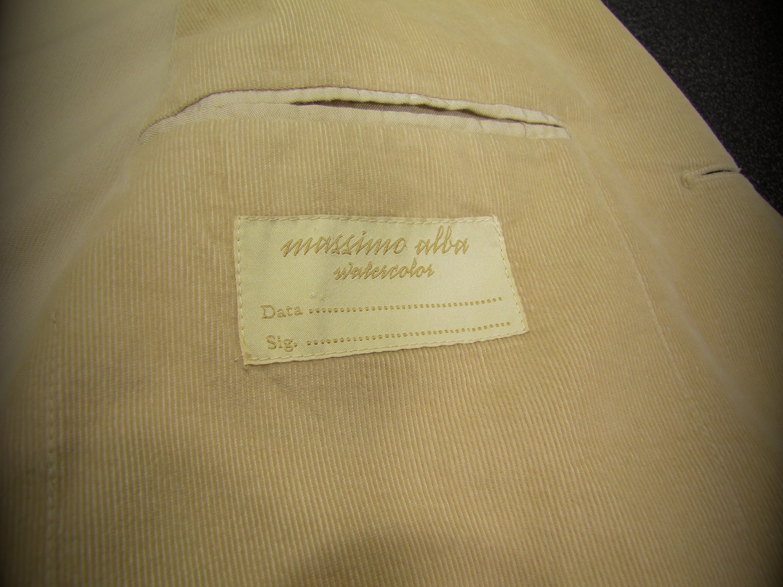 Massimo Alba corduroy sloop jacket 100% cotton desert tan men’s ALTERED 40 / 38