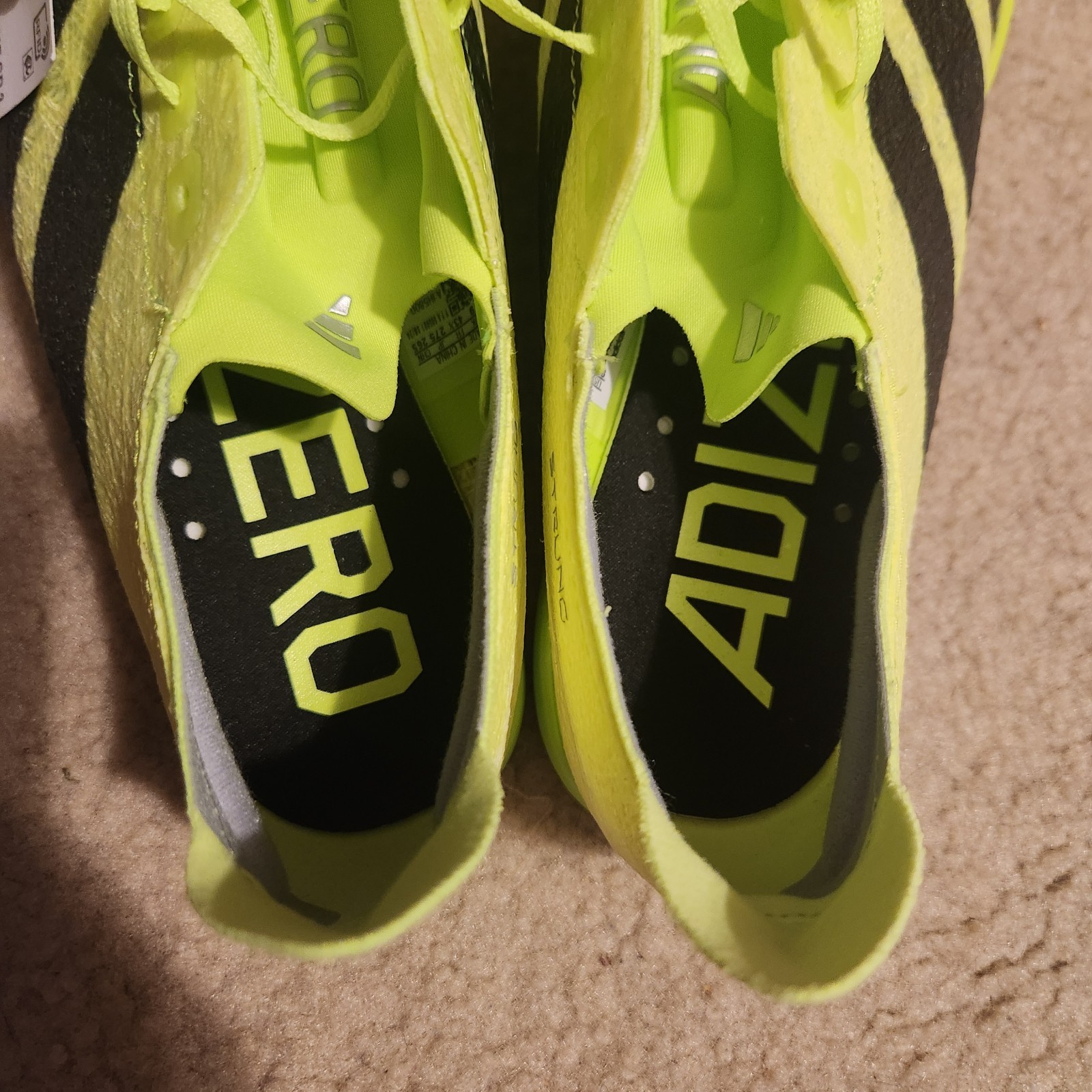 adidas Mens Cleats Size 9.5 Adizero Prime SP 3 Strung Lucid Lemon Black IH5800