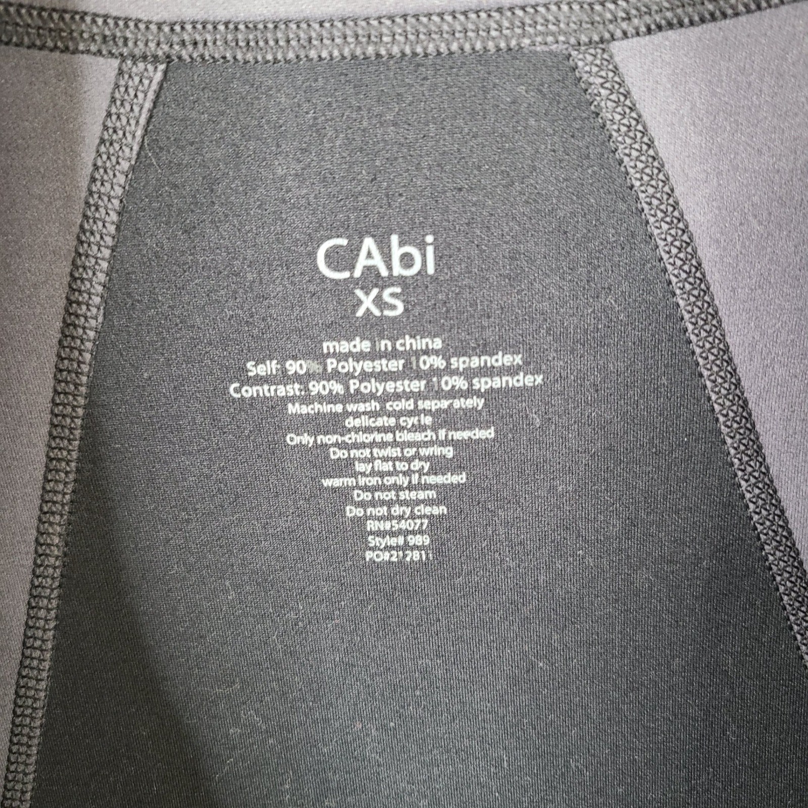 Cabi Dash Jacket Womens XS Black Gray Asymmetrical Full Zip Athletic Athleisure