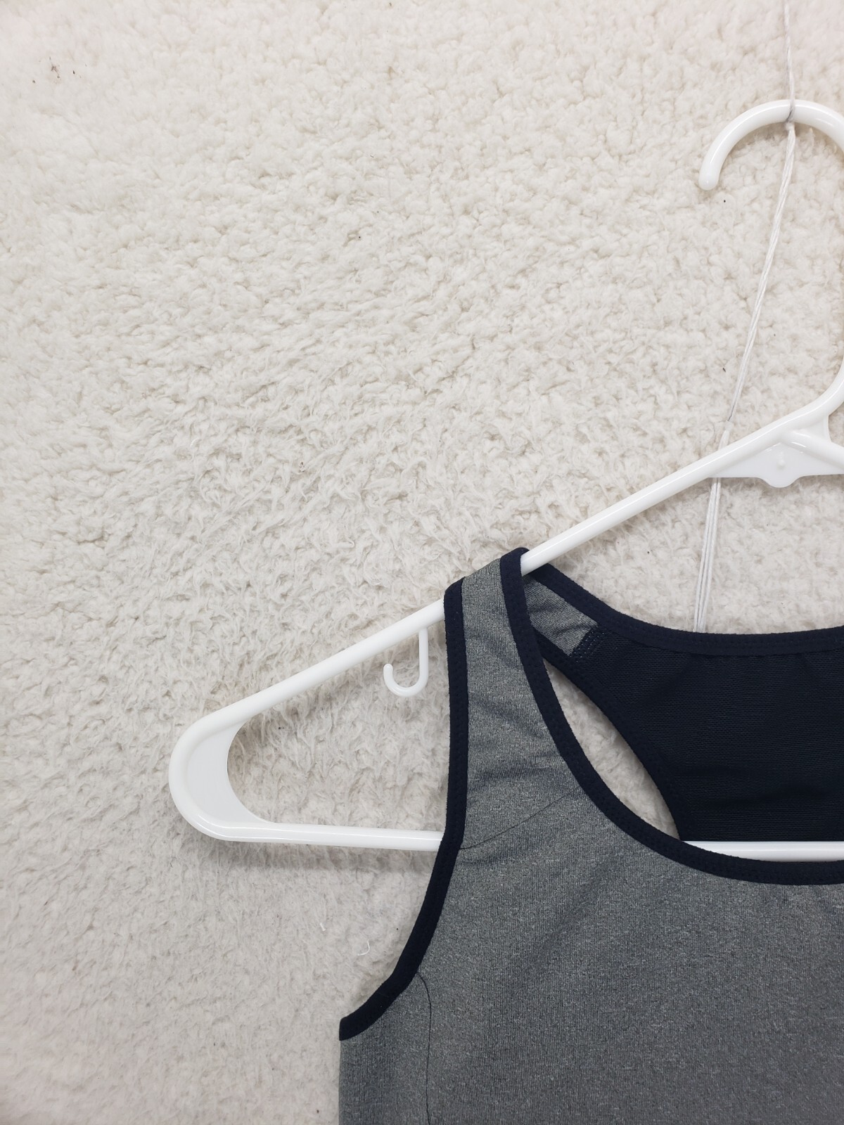 Nike Dri Fit Women Bra Small Gray Black Poly Blend Racerback Active Sport Bra
