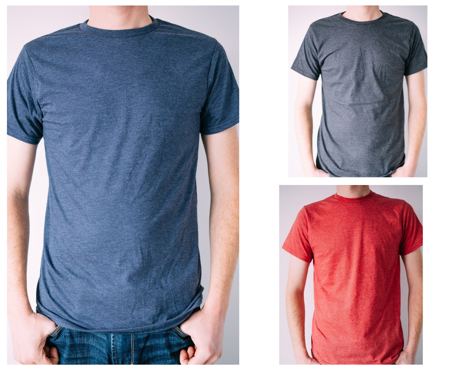 Men’s Soft Crew Neck T-Shirt – Casual Solid Short Sleeve Tee Shirt by Kaiback