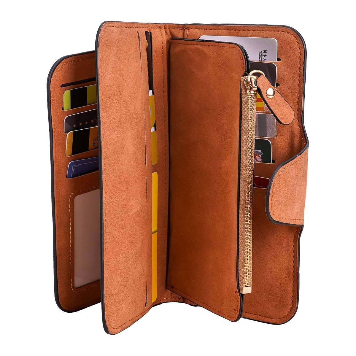 Large Capacity Women Leather Wallet Long Clutch Card Holder Purse Hasp Handbag