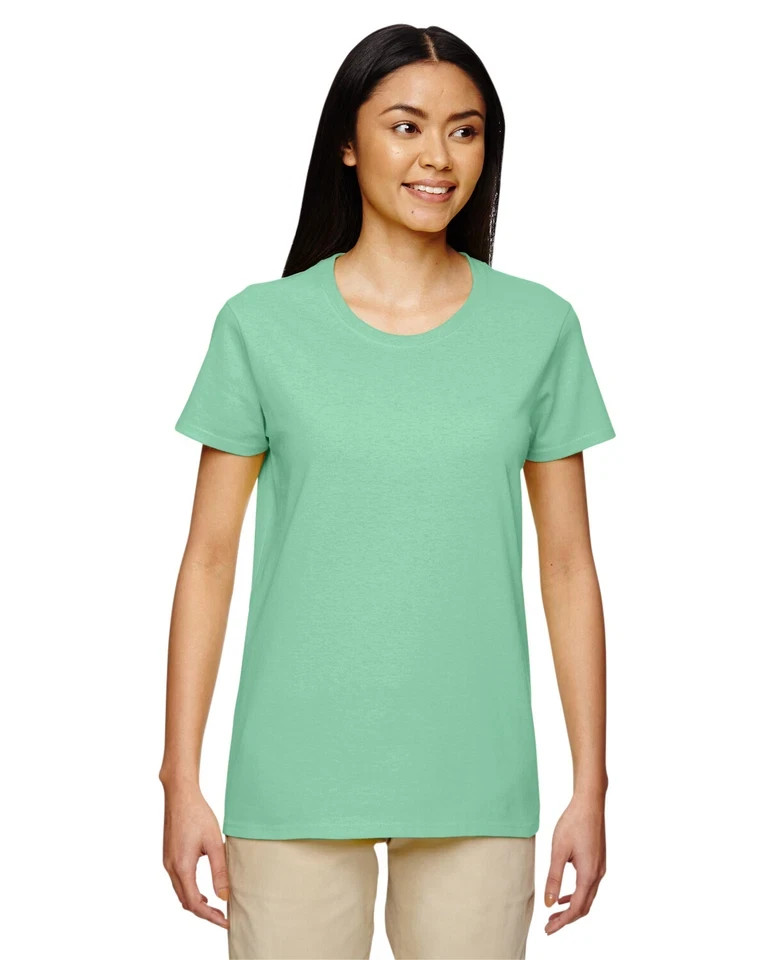 Gildan G500L Women’s Heavy Cotton Short Sleeve Crew Neck Plain Stylish T-Shirt