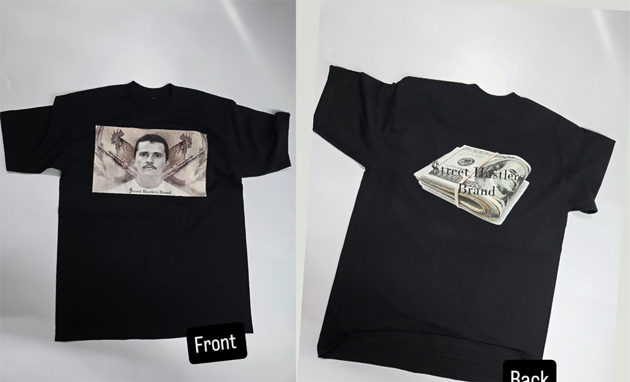 el mencho SHIRT Black cotton 2 side Gifl