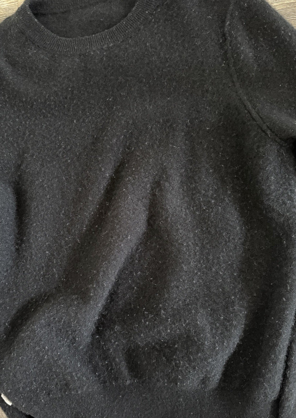 Nordstrom Women’s Size Large Black 100% Cashmere Crewneck Sweater