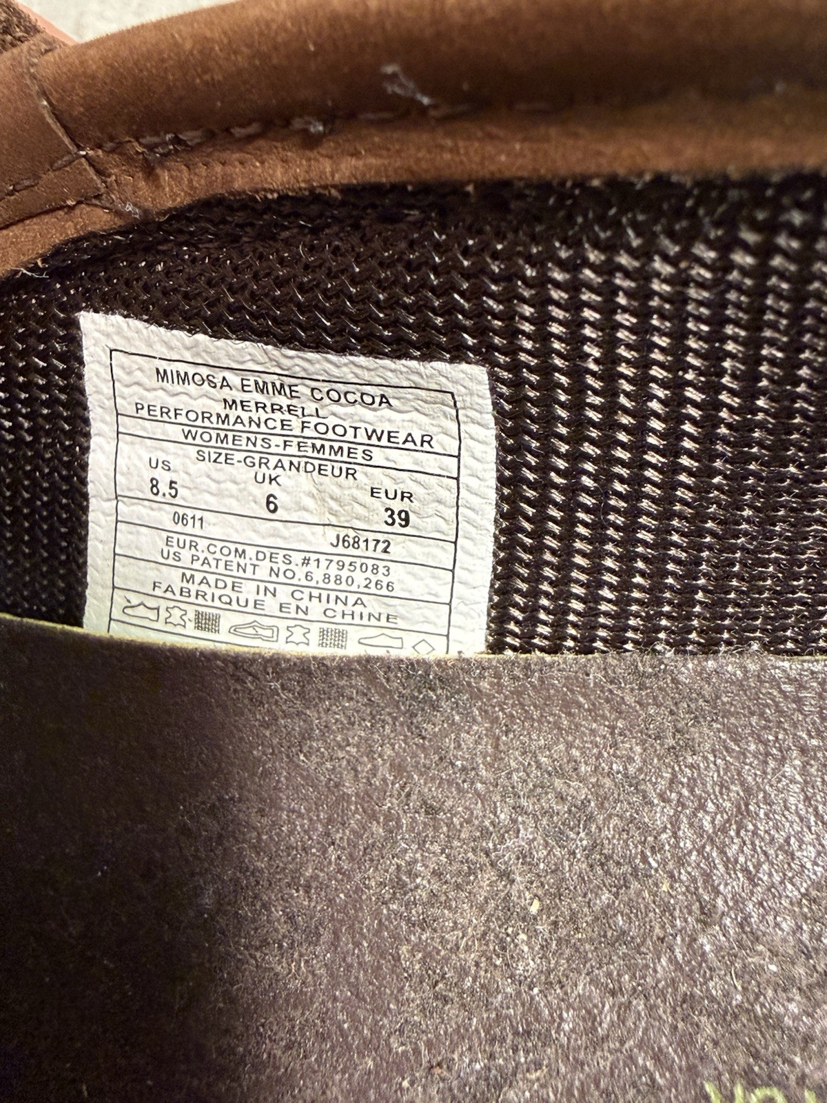 Merrell Women’s Mimosa Emme Cocoa Brown Leather Mary Jane Flat Shoes Size 8.5